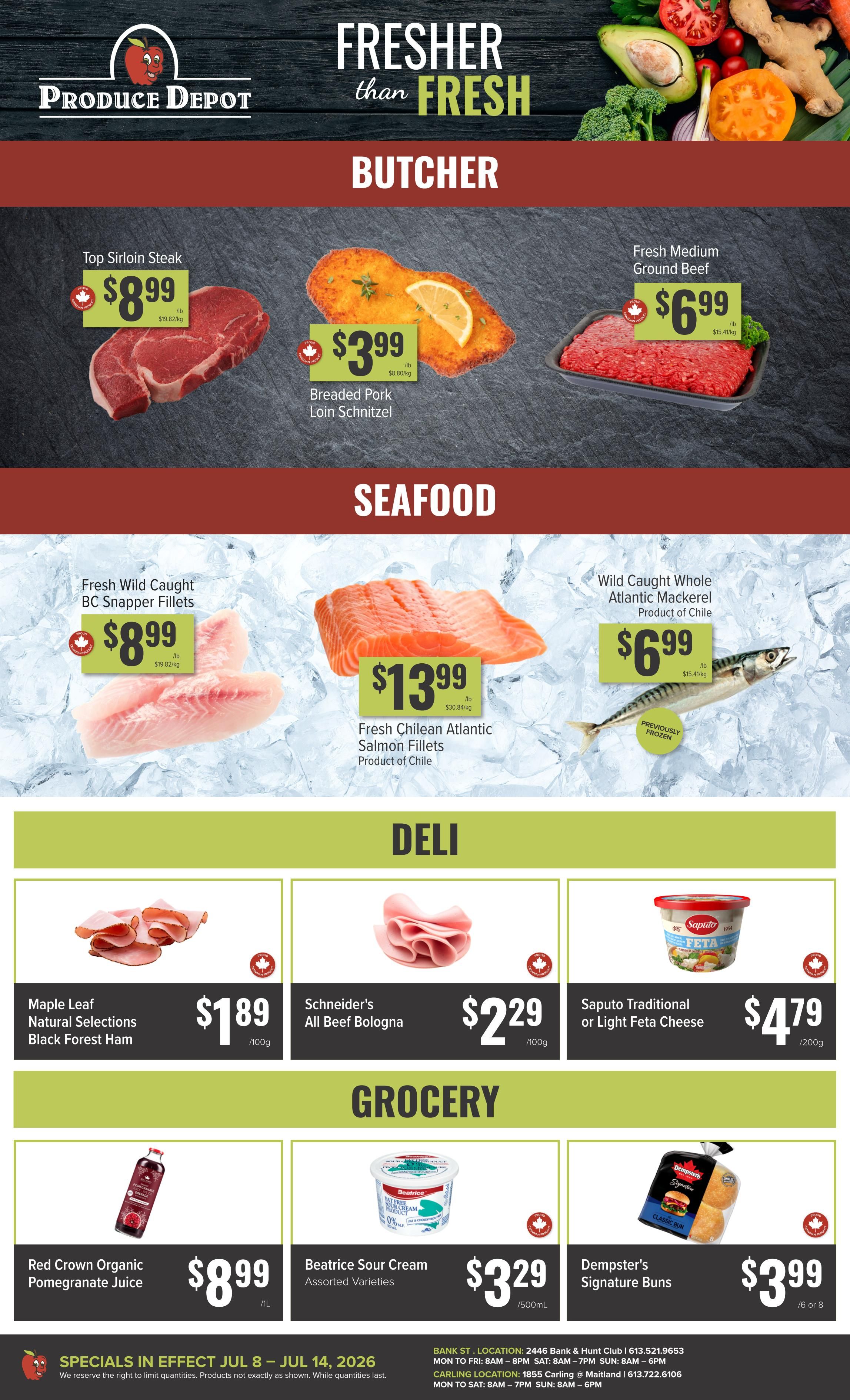 Produce Depot Flyer July 8 to 14