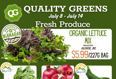 Quality Greens Flyer July 8 to 14