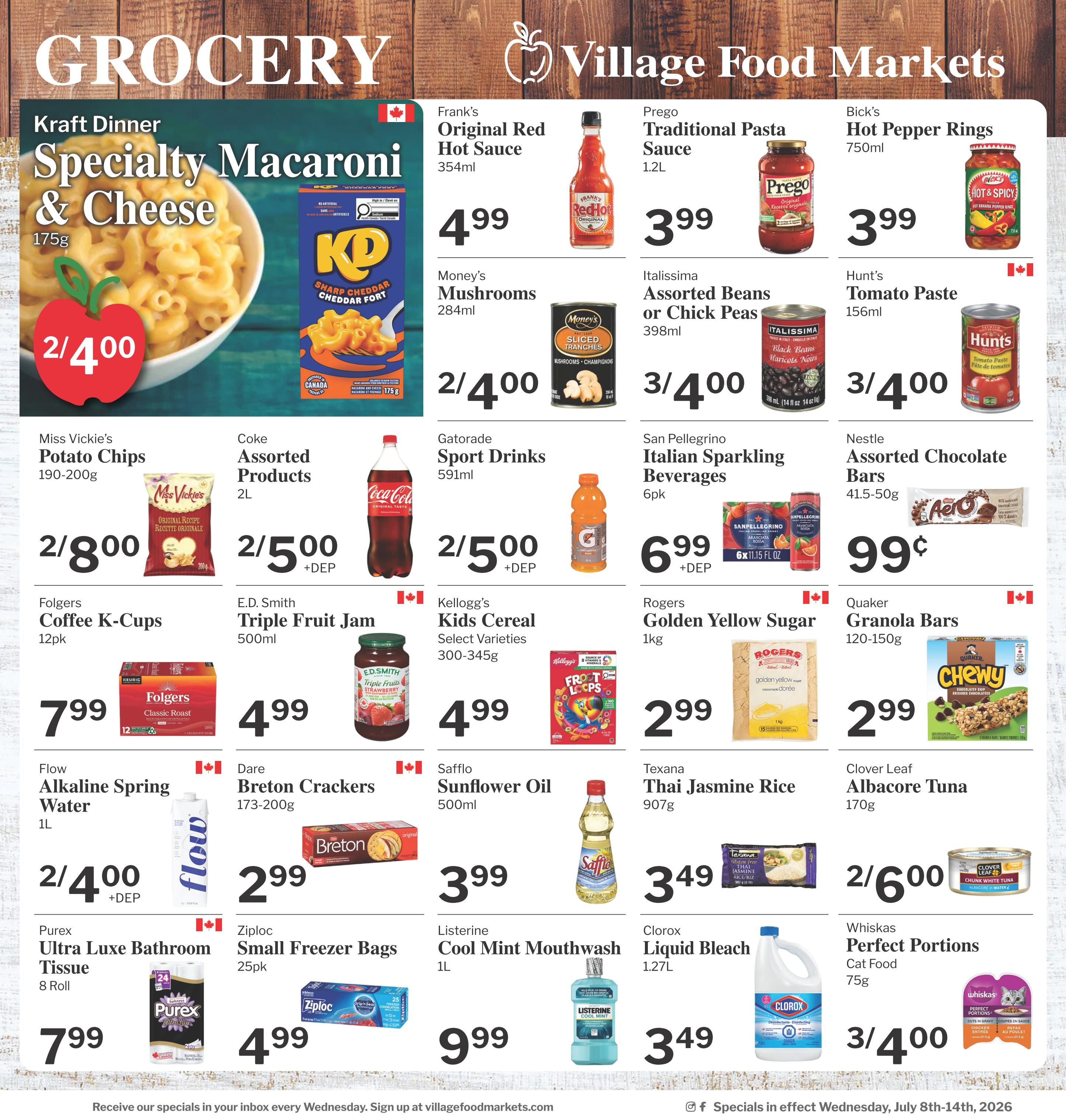 Village Food Markets Flyer July 8 to 14