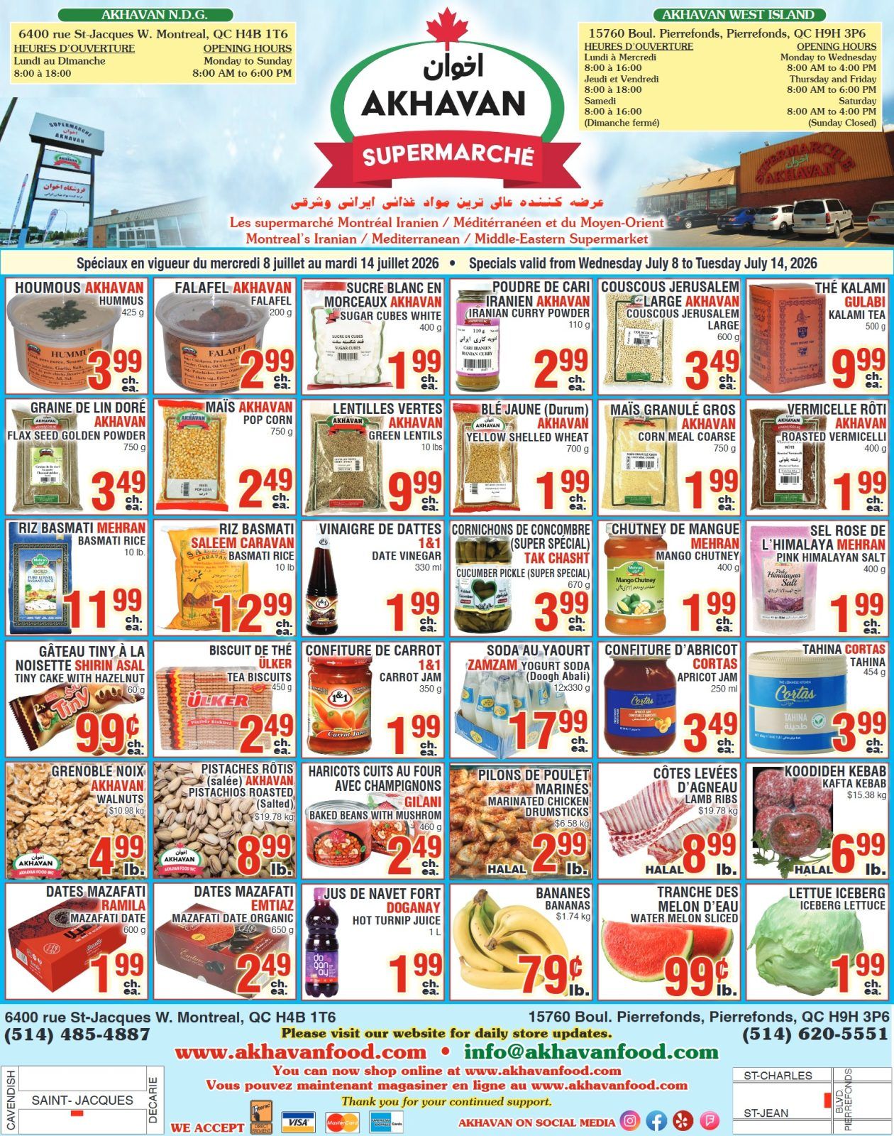 Akhavan Supermarche Flyer July 8 to 14