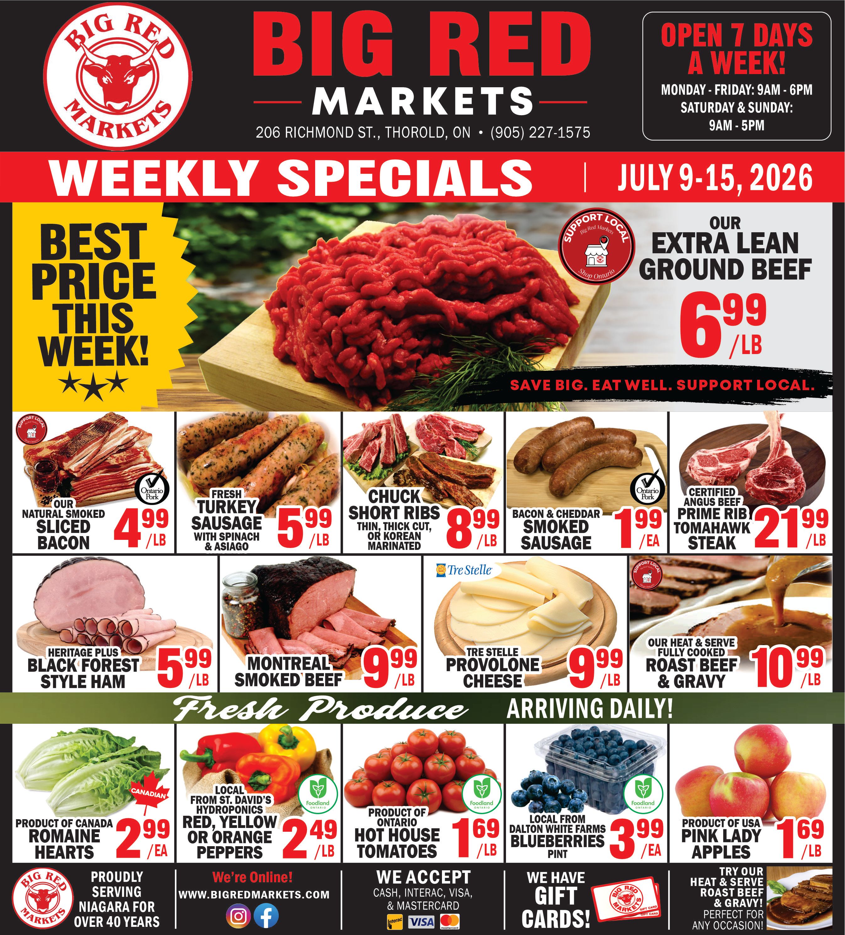 Big Red Markets Flyer July 9 to 15