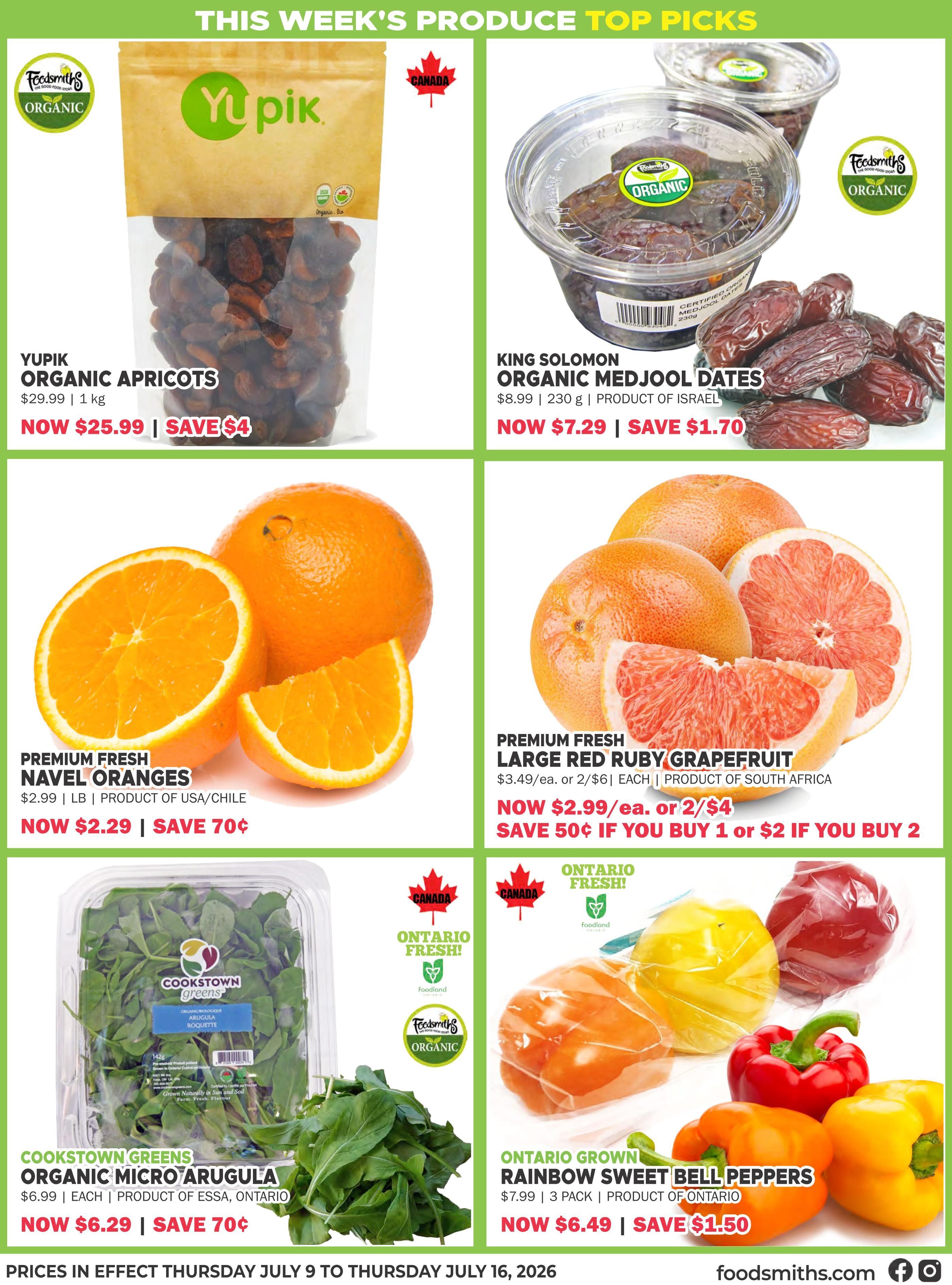 Foodsmiths Flyer July 9 to 16