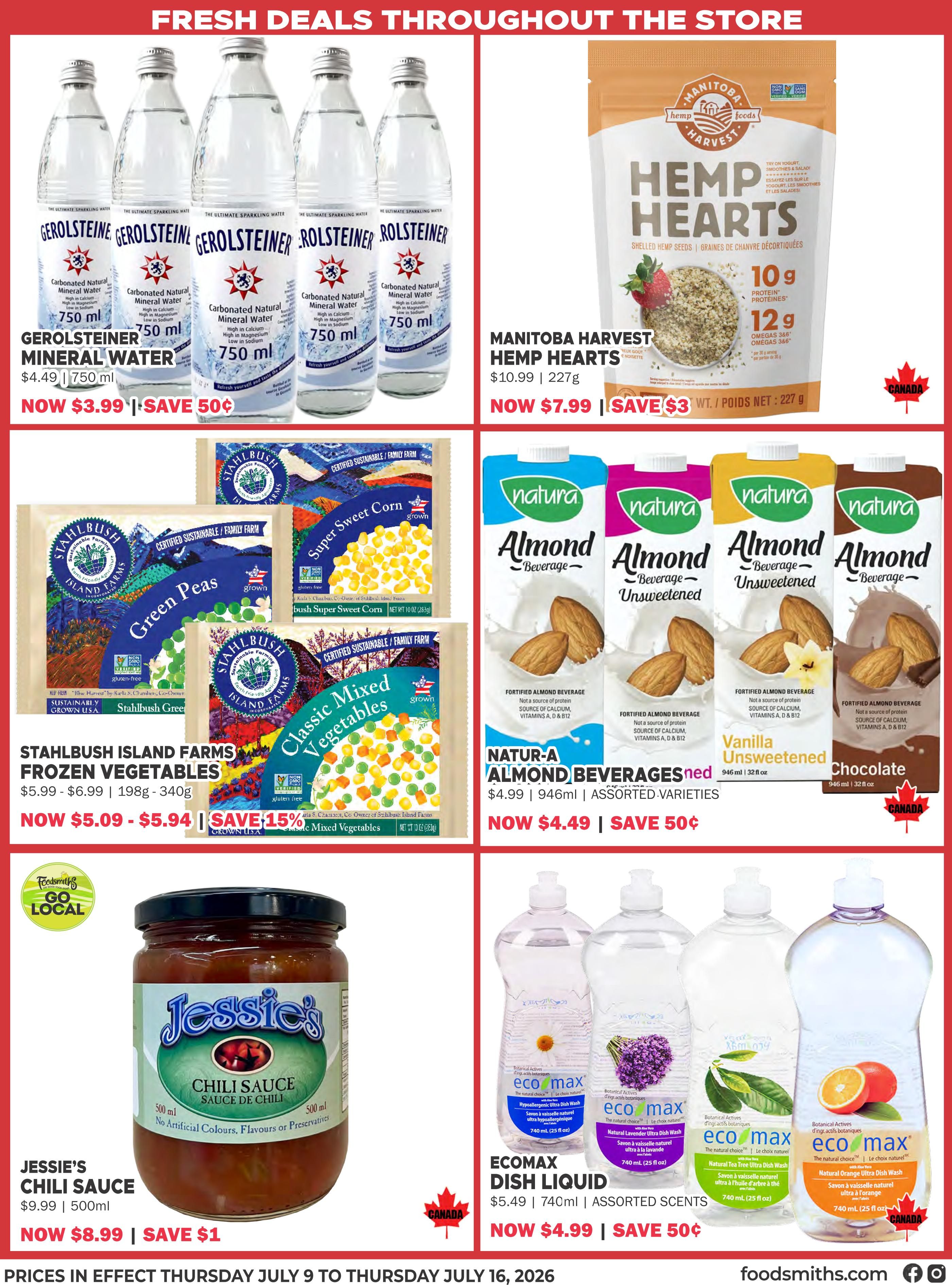 Foodsmiths Flyer July 9 to 16
