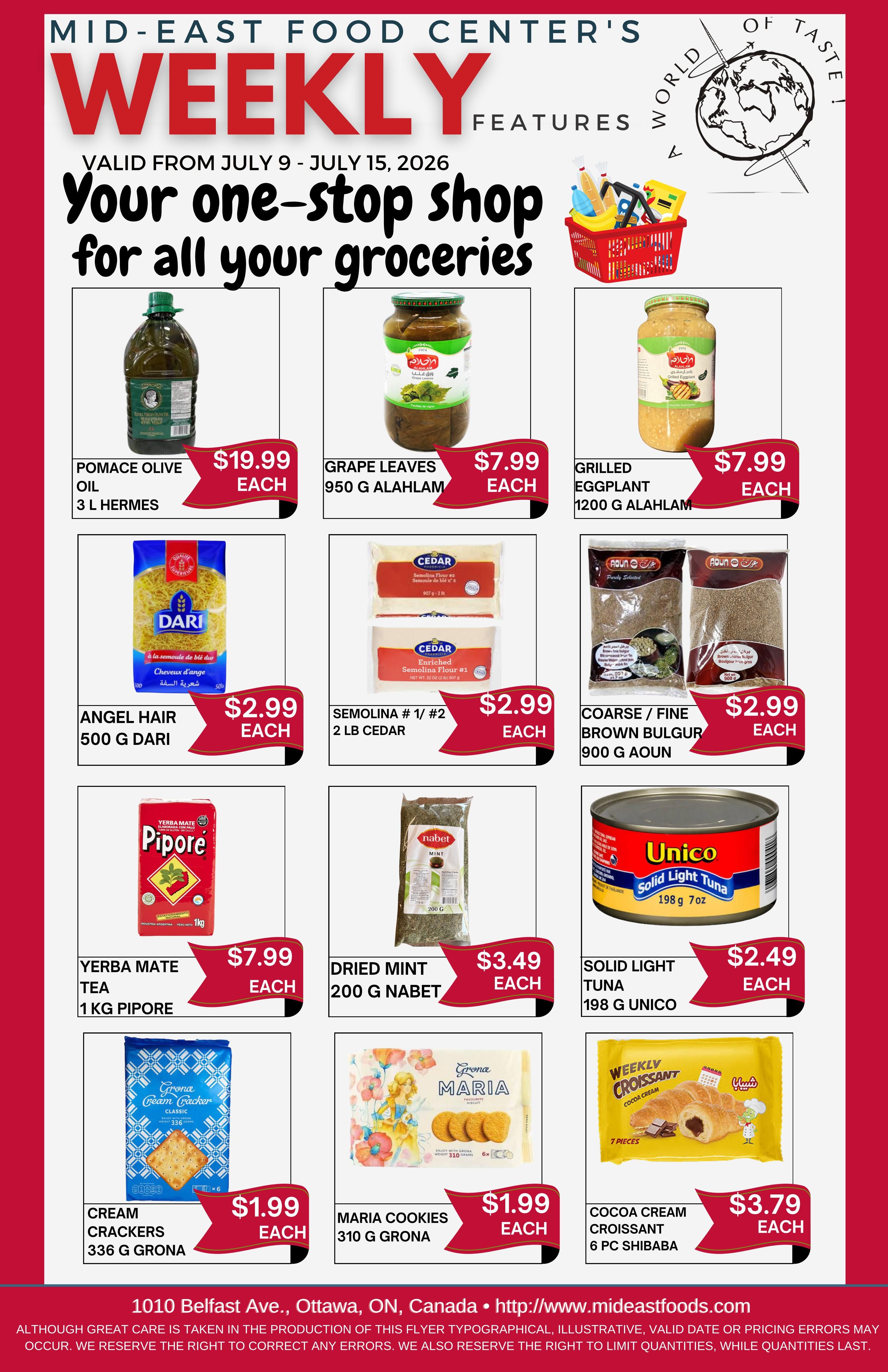 Mid-East Food Centre Flyer July 9 to 15