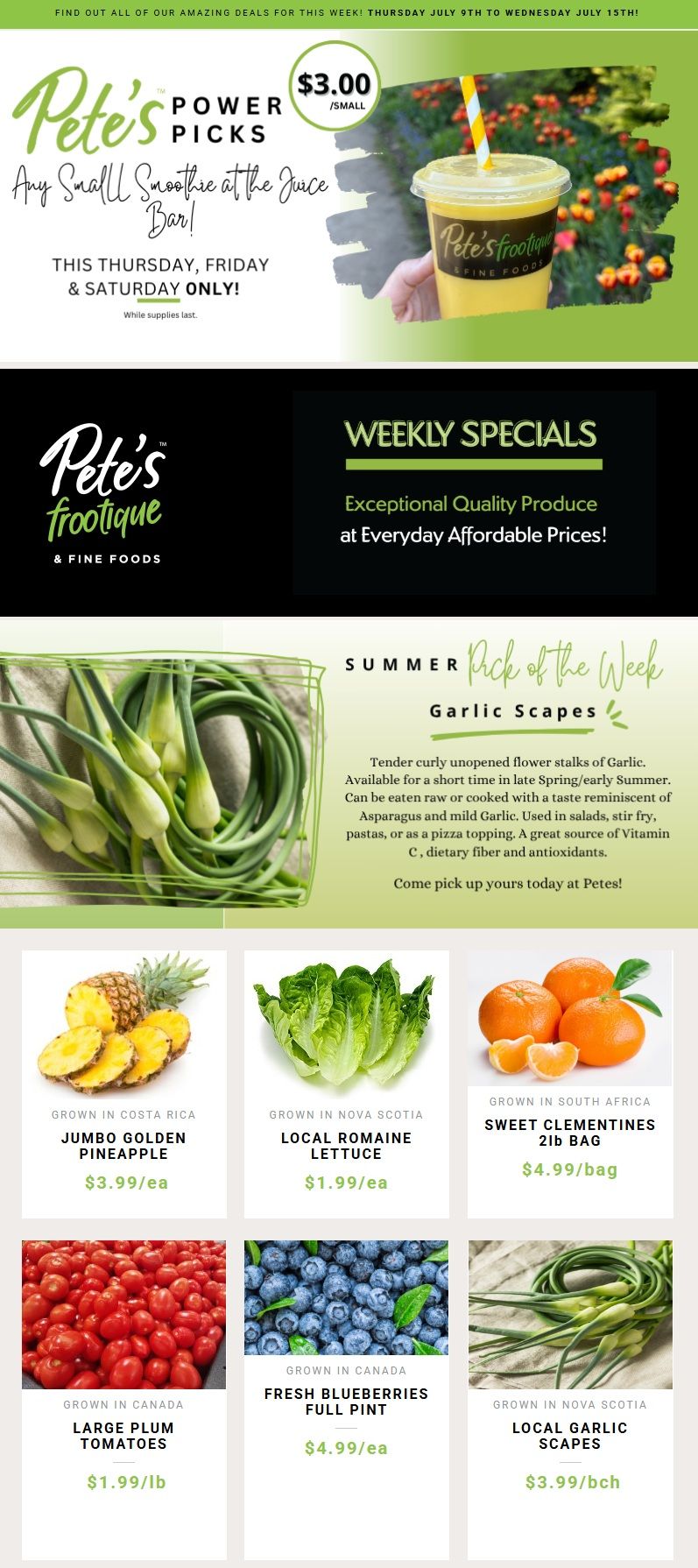 Pete's Fine Foods Flyer July 9 to 15