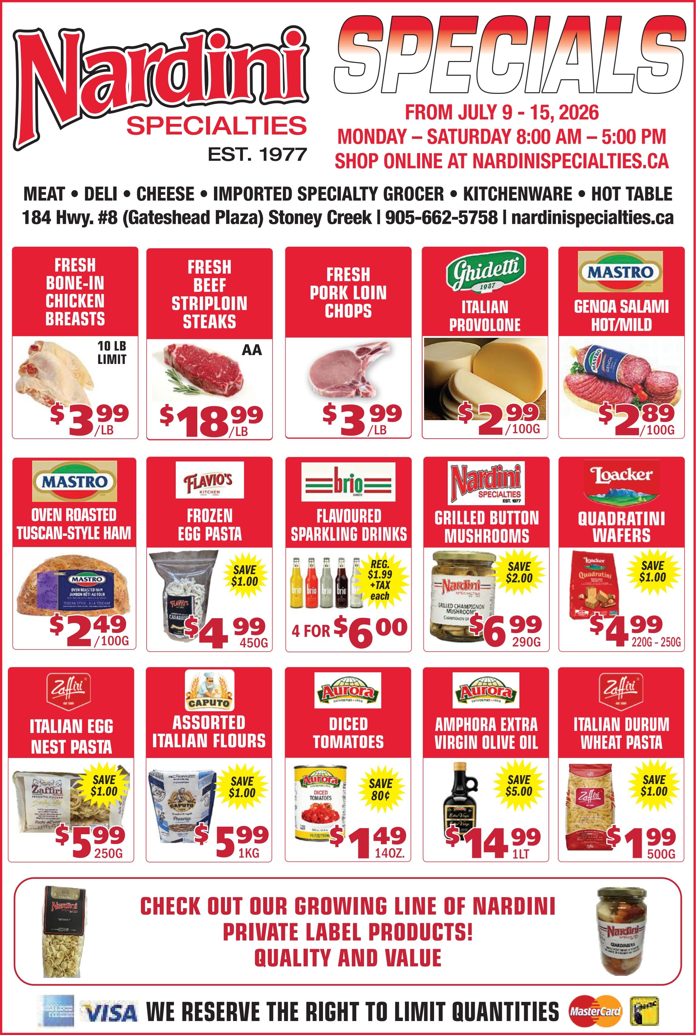 Nardini Specialties Flyer July 9 to 15