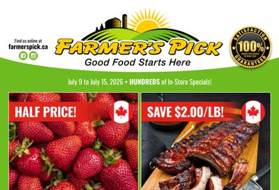 Farmer's Pick Flyer July 9 to 15