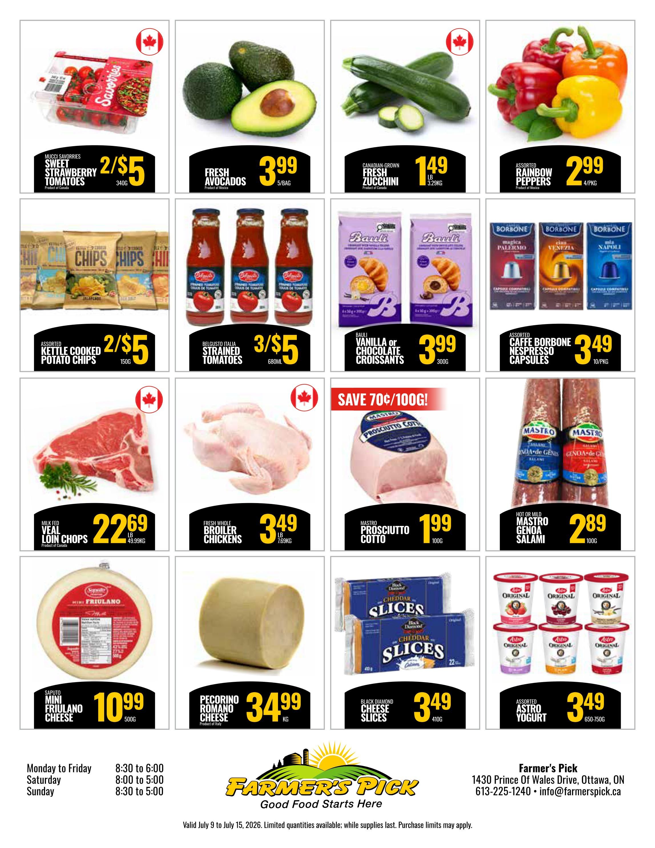 Farmer's Pick Flyer July 9 to 15