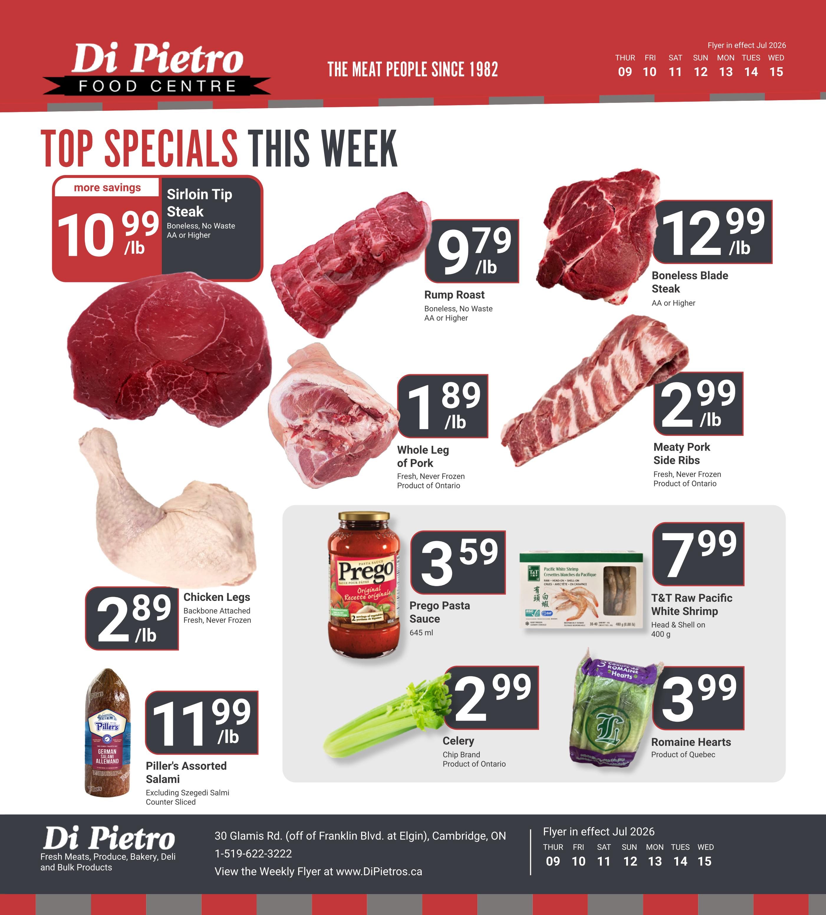 Di Pietro Food Centre Flyer July 9 to 15