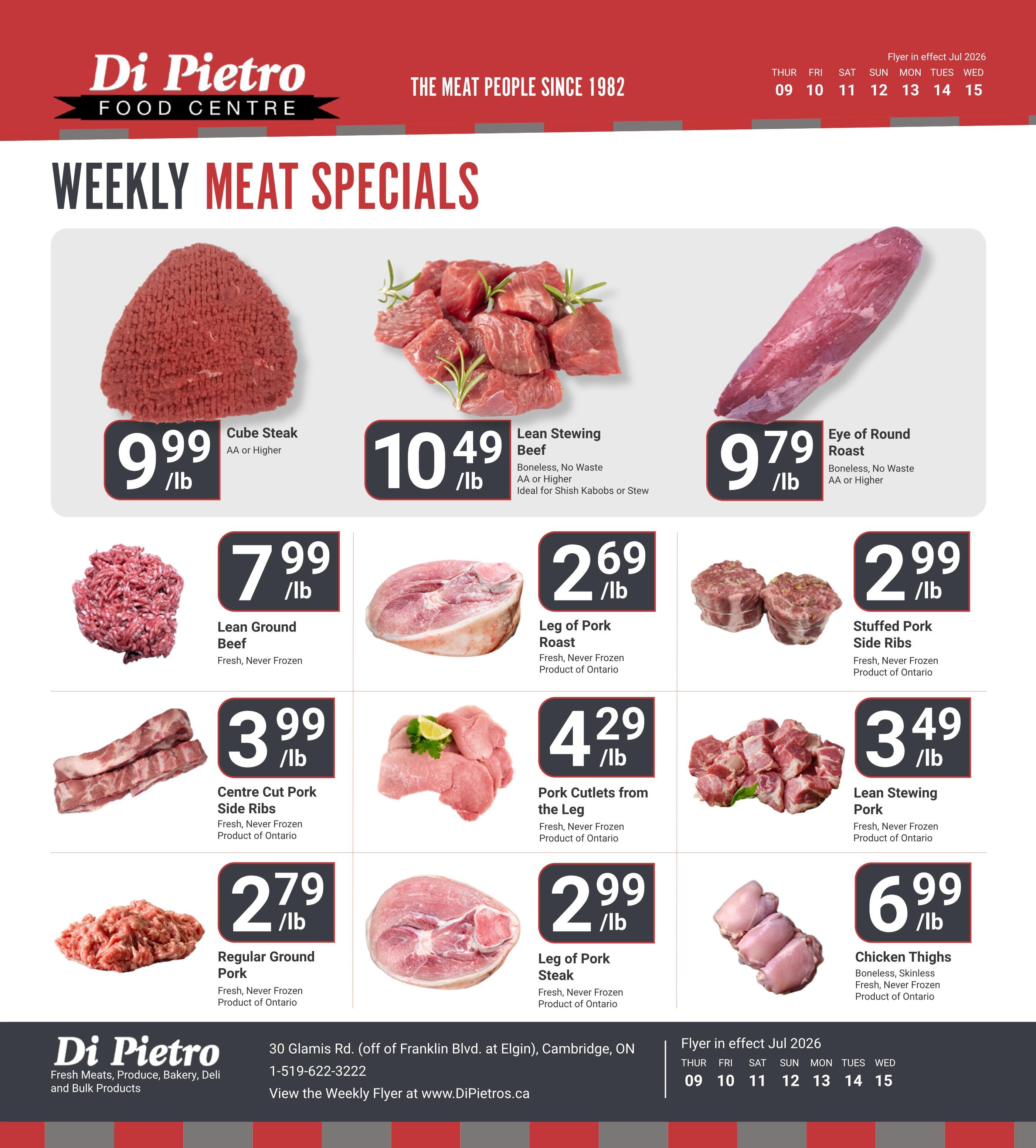 Di Pietro Food Centre Flyer July 9 to 15