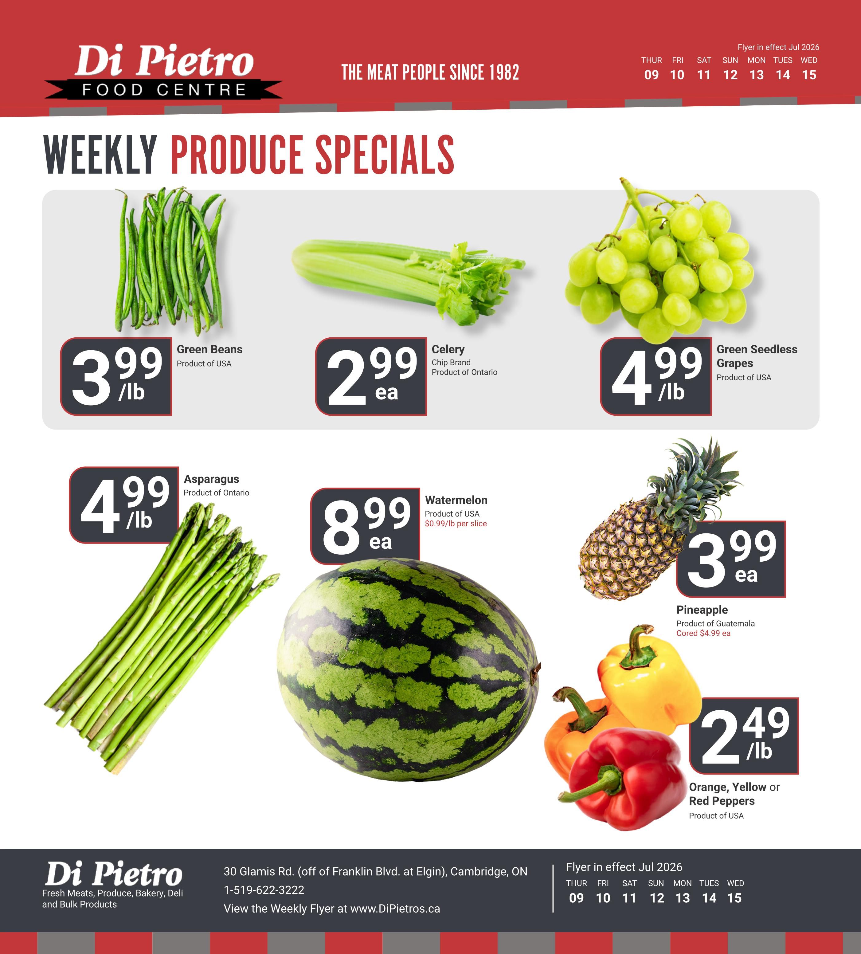Di Pietro Food Centre Flyer July 9 to 15