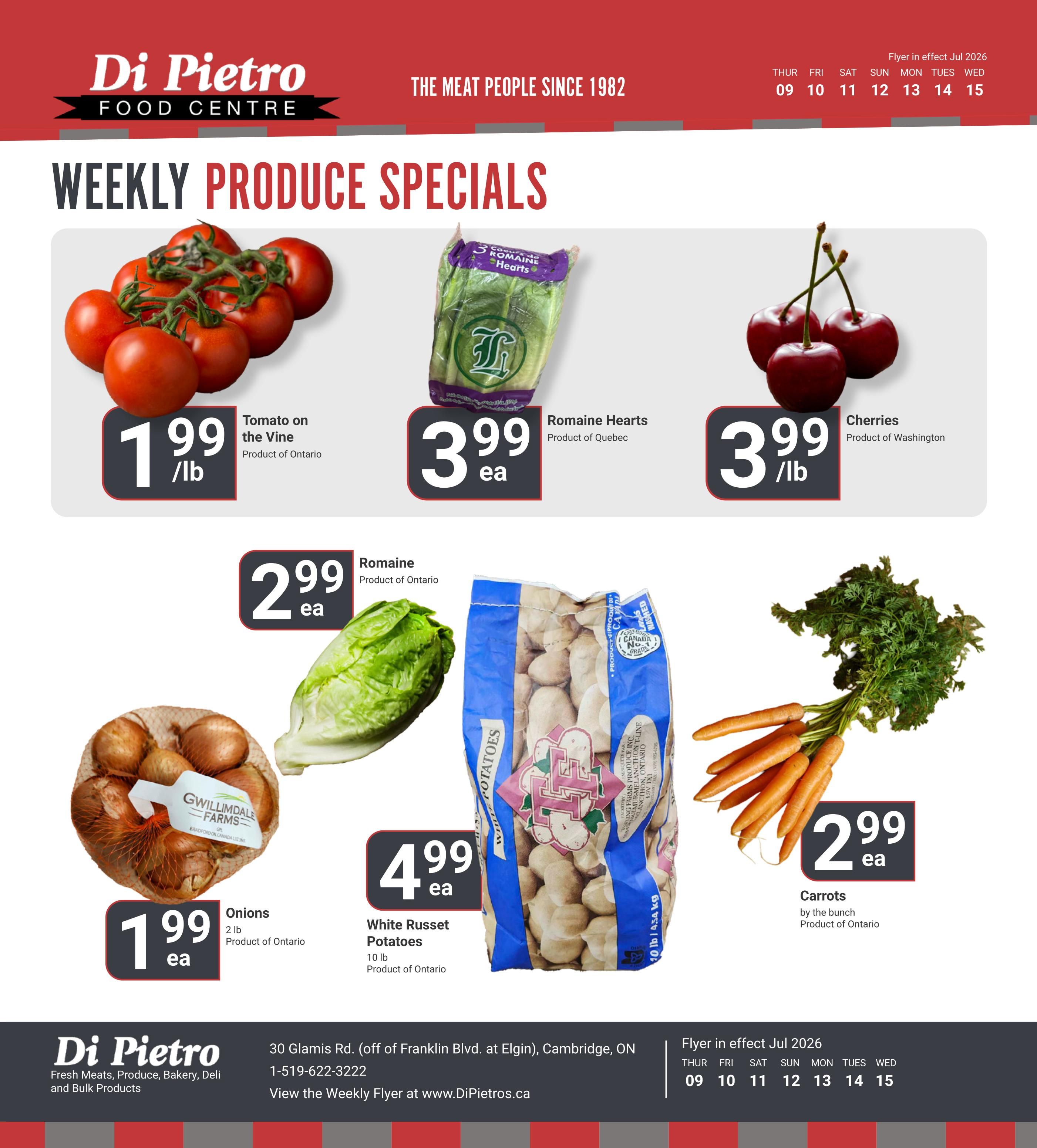 Di Pietro Food Centre Flyer July 9 to 15