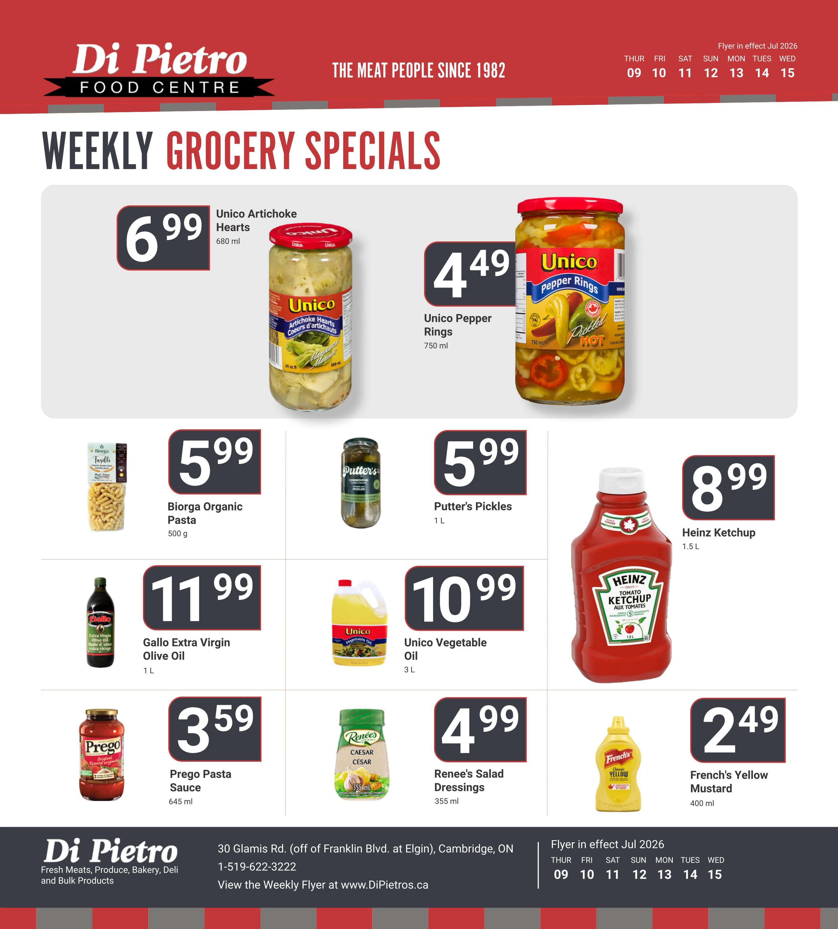 Di Pietro Food Centre Flyer July 9 to 15