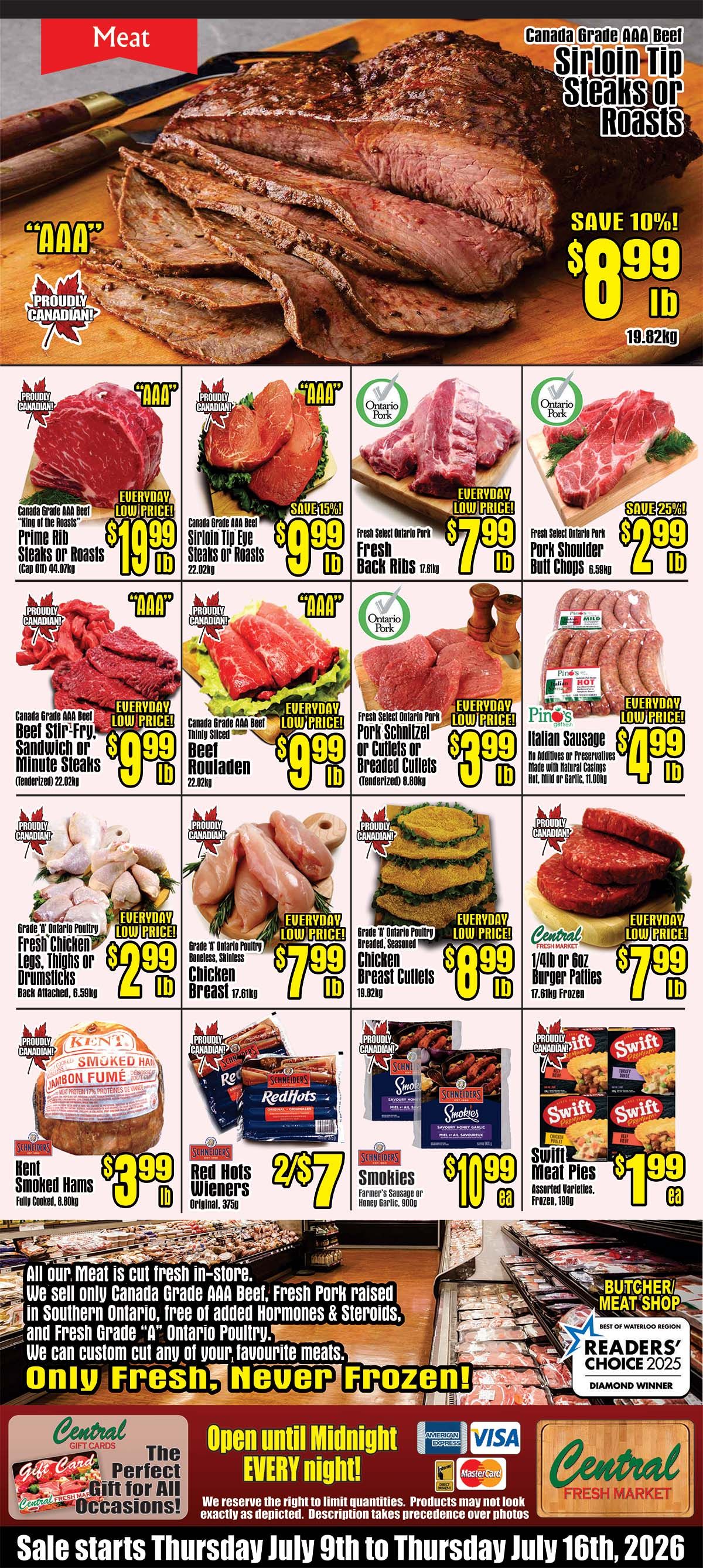 Central Fresh Market Flyer July 9 to 16