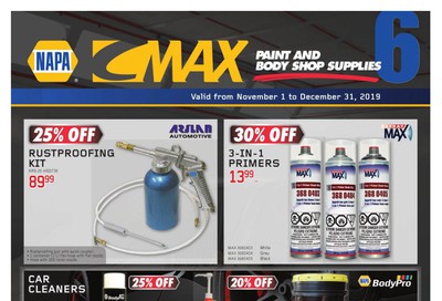 NAPA Auto Parts CMAX Catalog November 1 to December 31