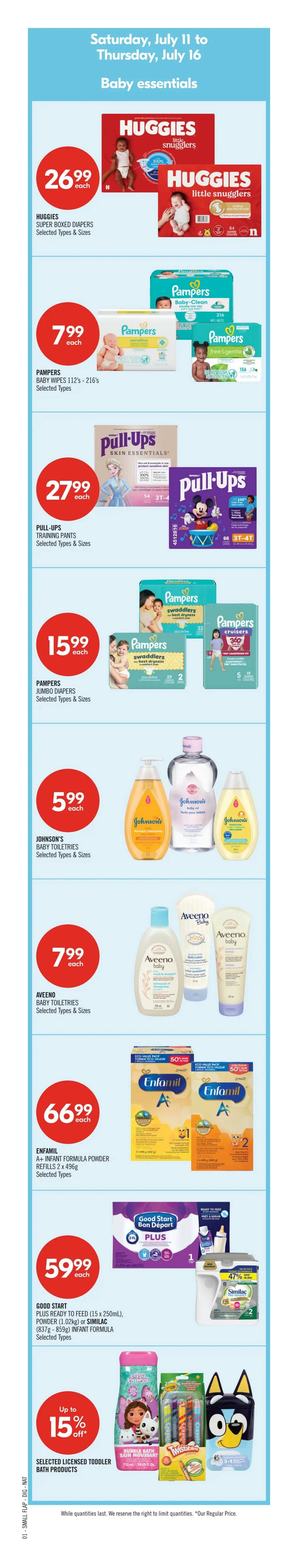 Shoppers Drug Mart (ON) Flyer July 11 to 16