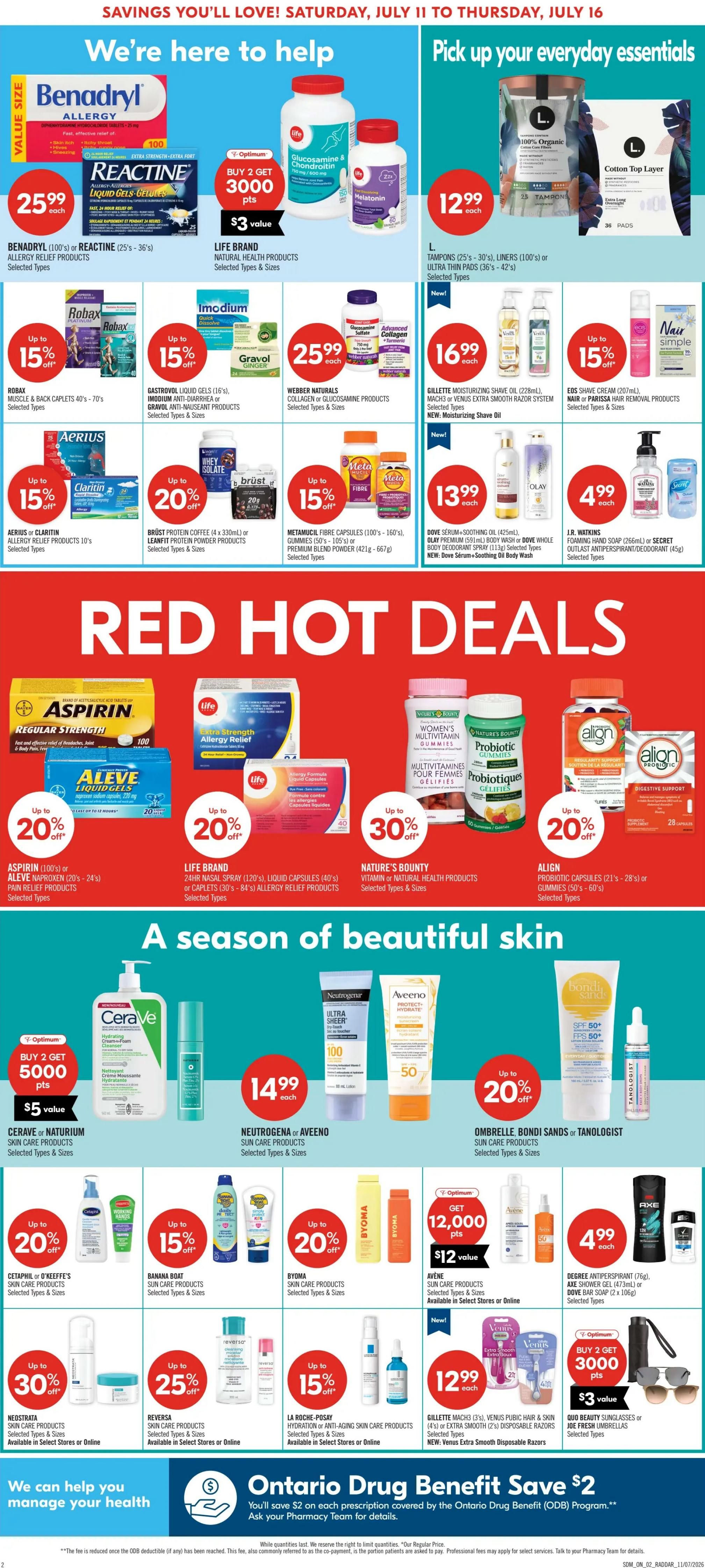 Shoppers Drug Mart (ON) Flyer July 11 to 16
