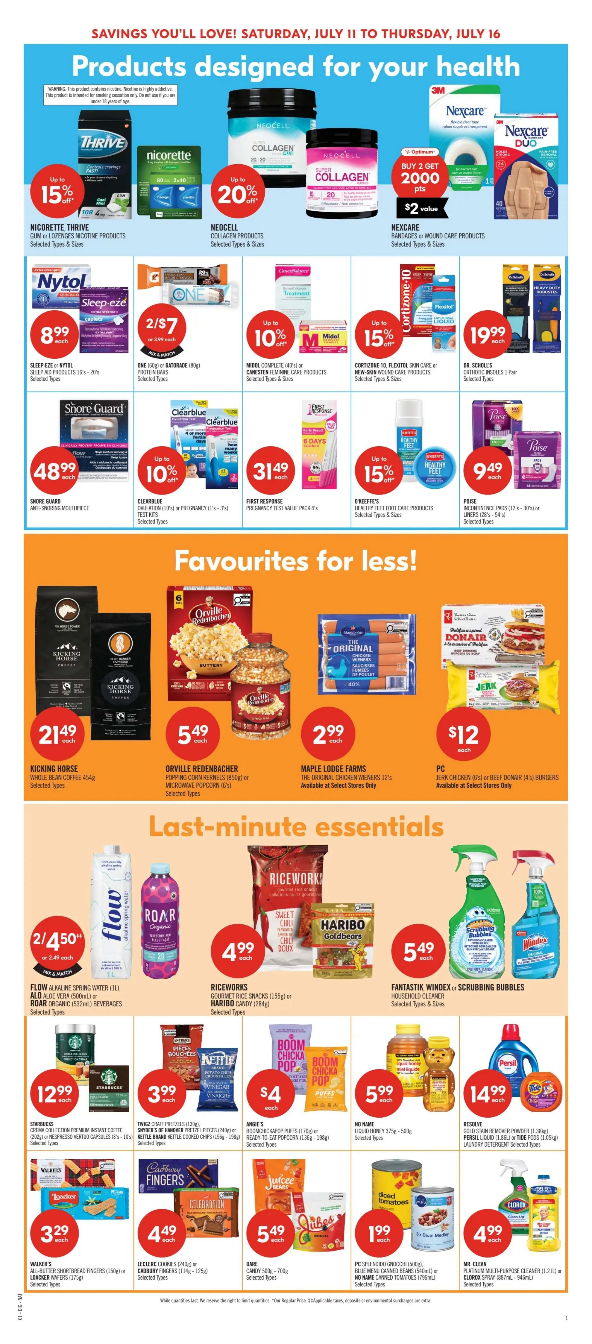 Shoppers Drug Mart (West) Flyer July 11 to 16