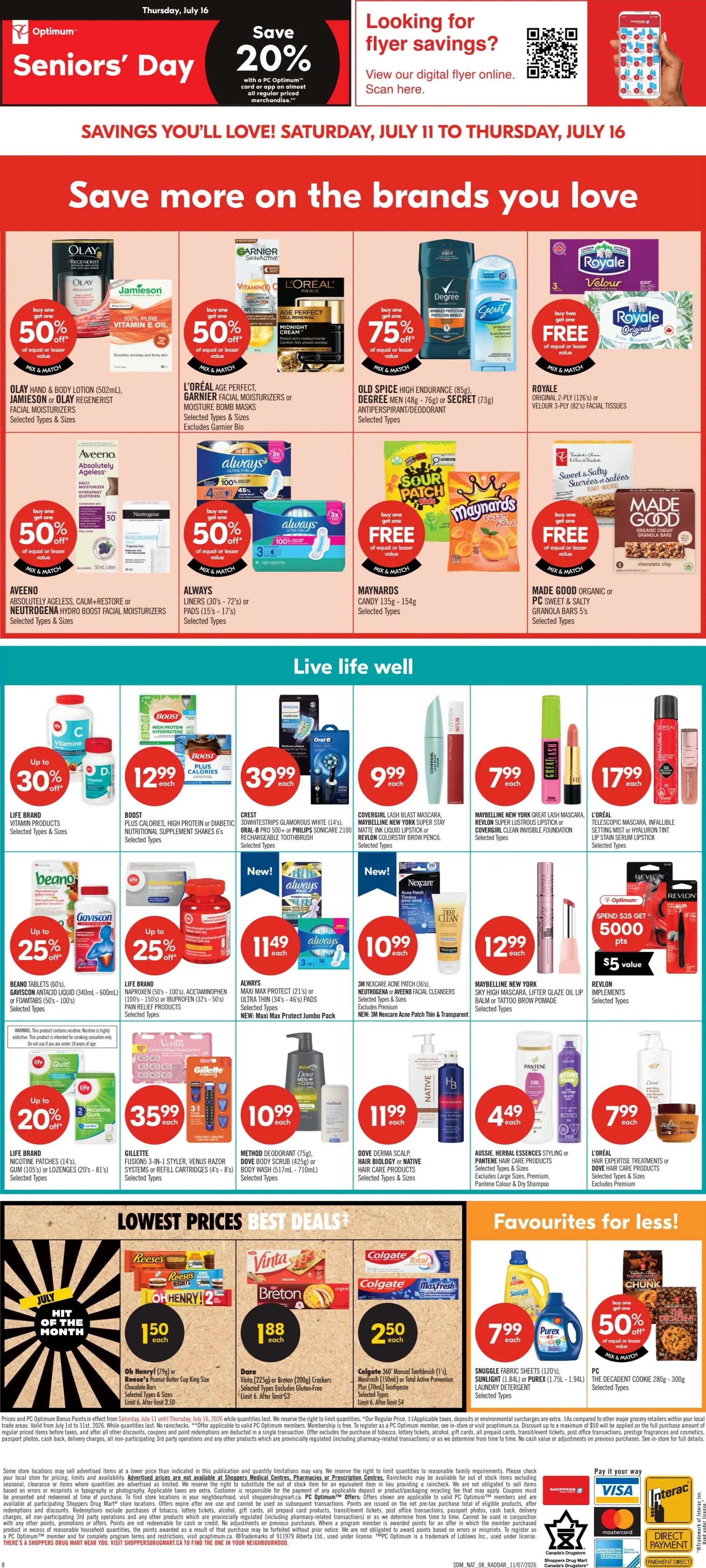 Shoppers Drug Mart (West) Flyer July 11 to 16