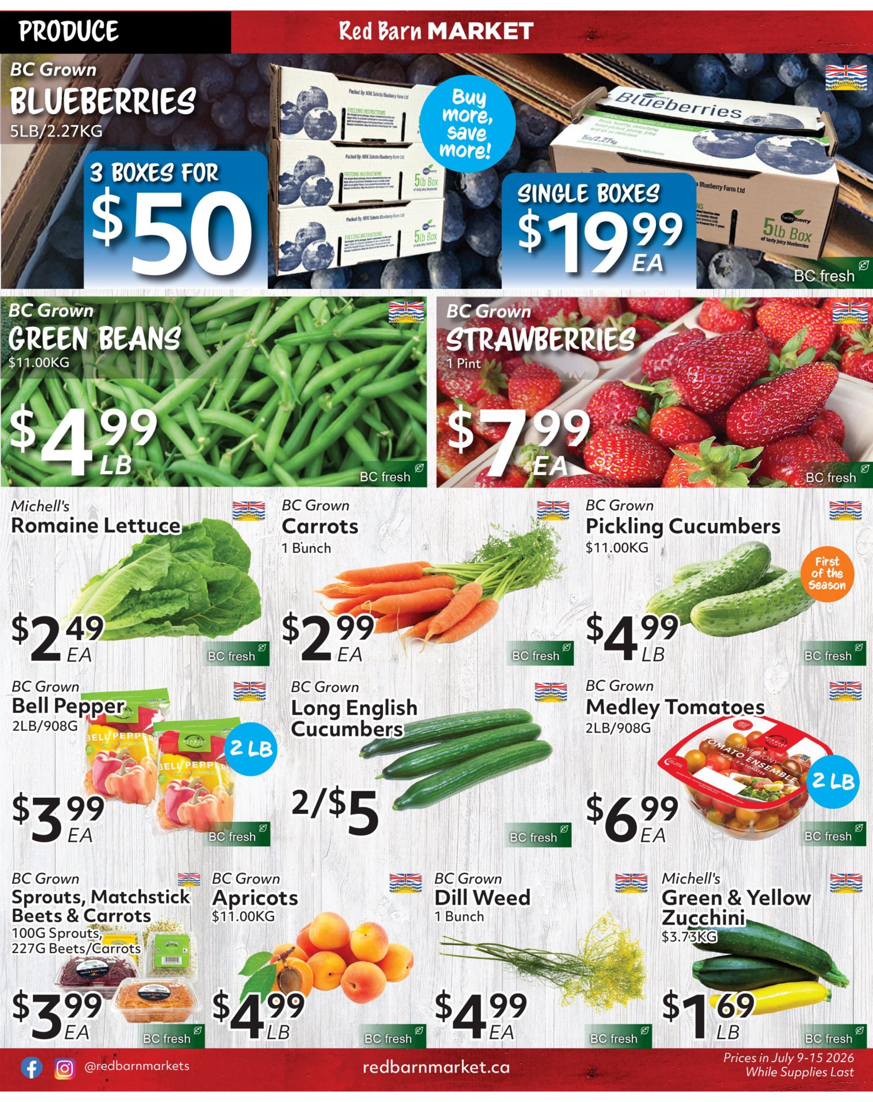 Red Barn Market Flyer July 9 to 15