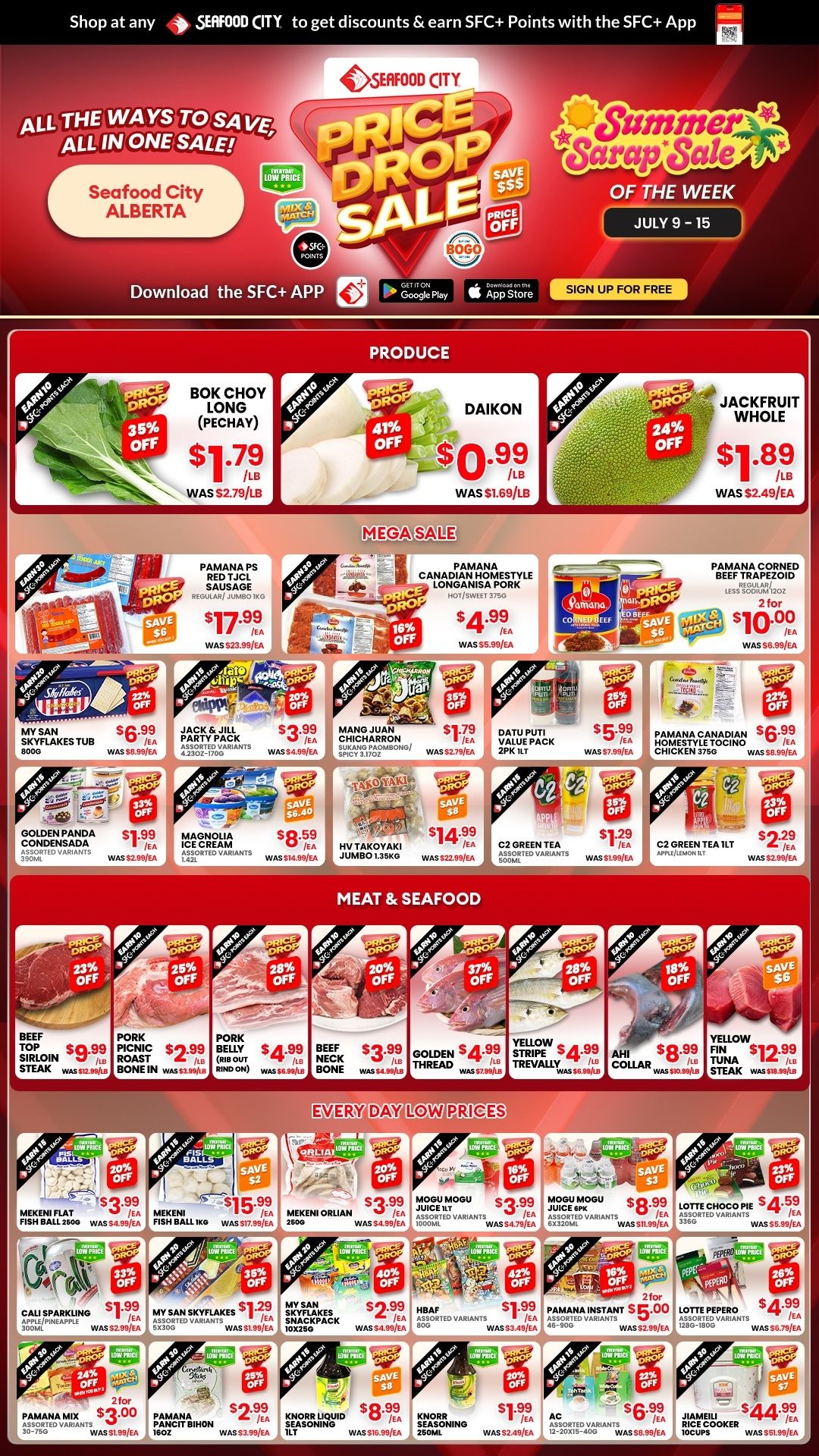 Seafood City Supermarket (AB) Flyer July 9 to 15