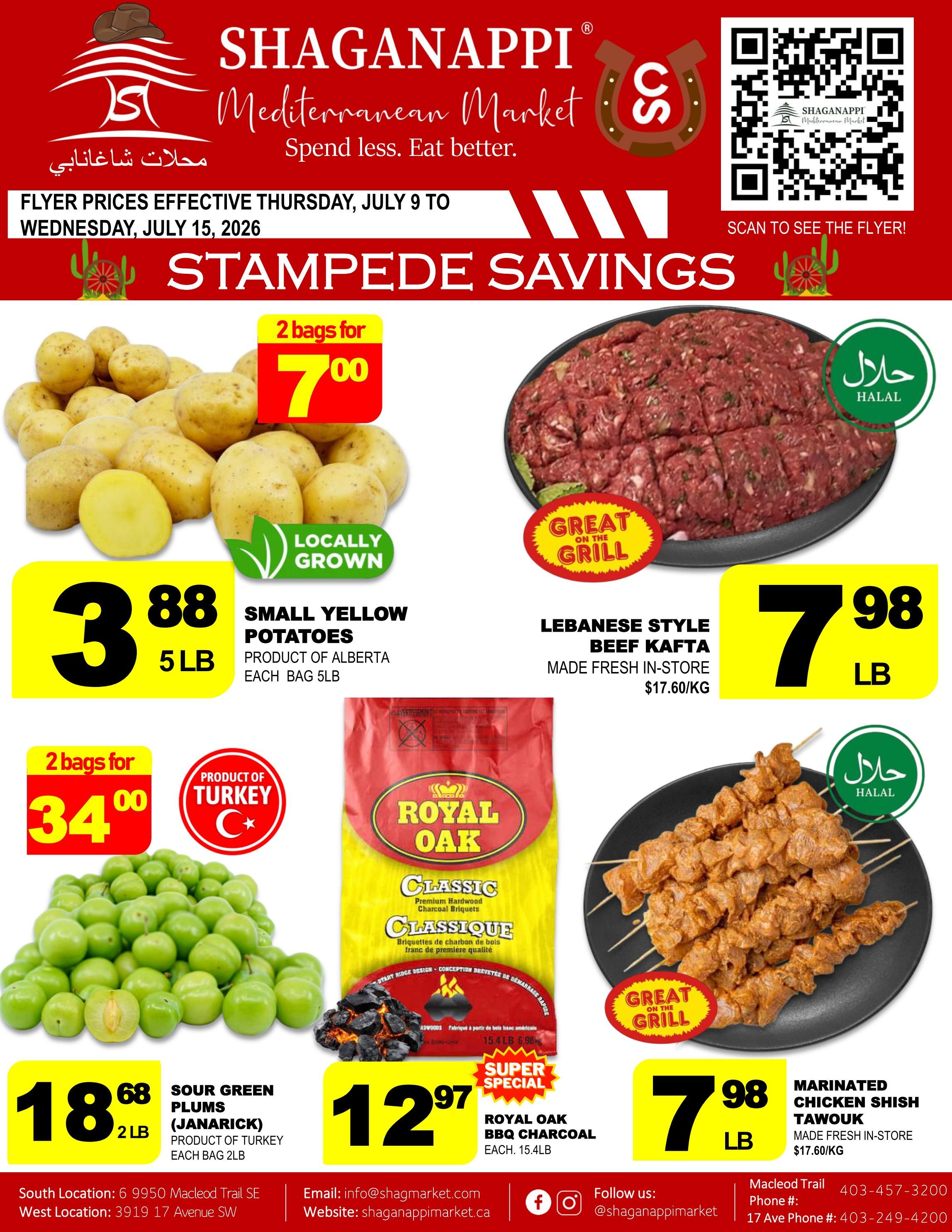 Shaganappi Mediterranean Market Flyer July 9 to 15