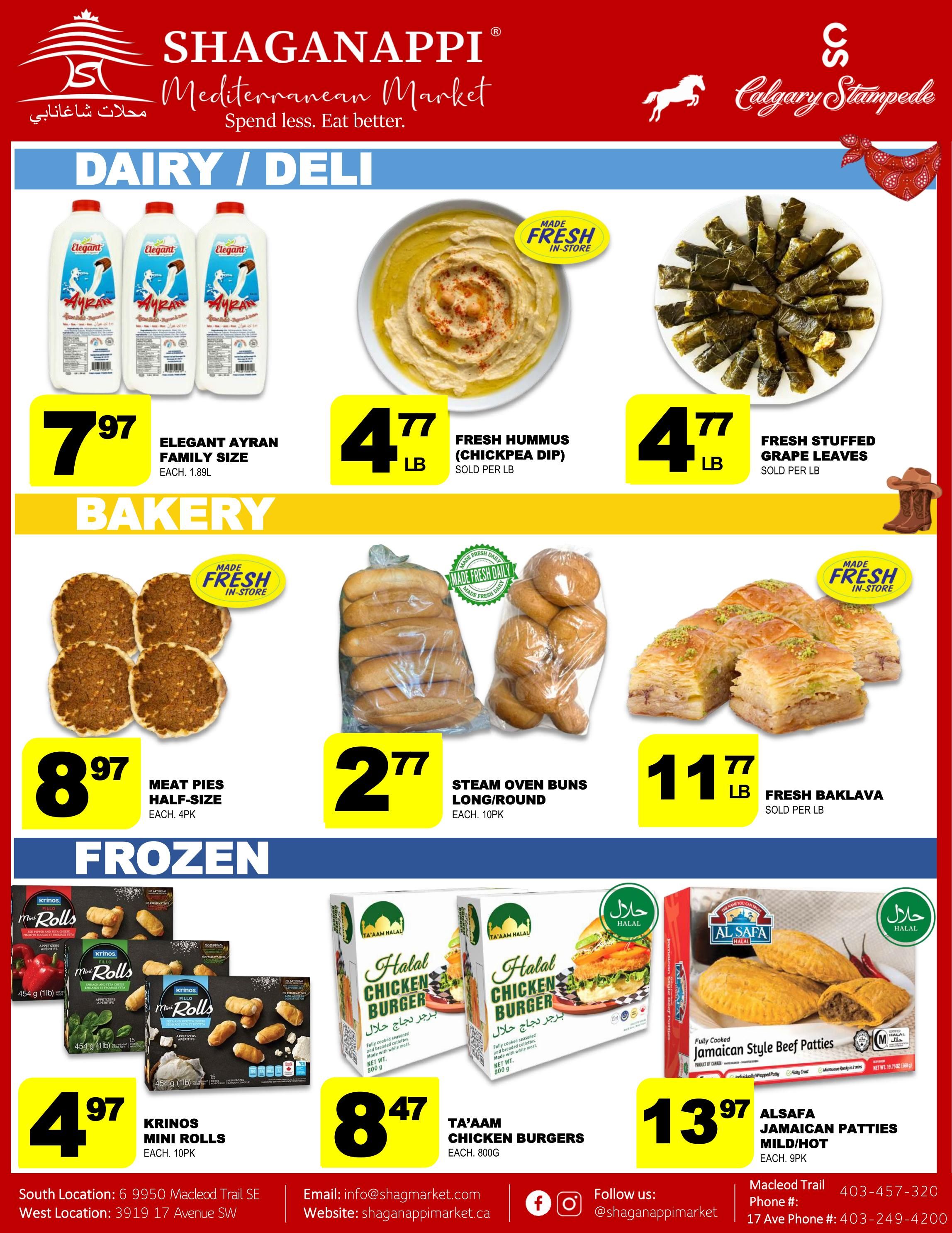 Shaganappi Mediterranean Market Flyer July 9 to 15
