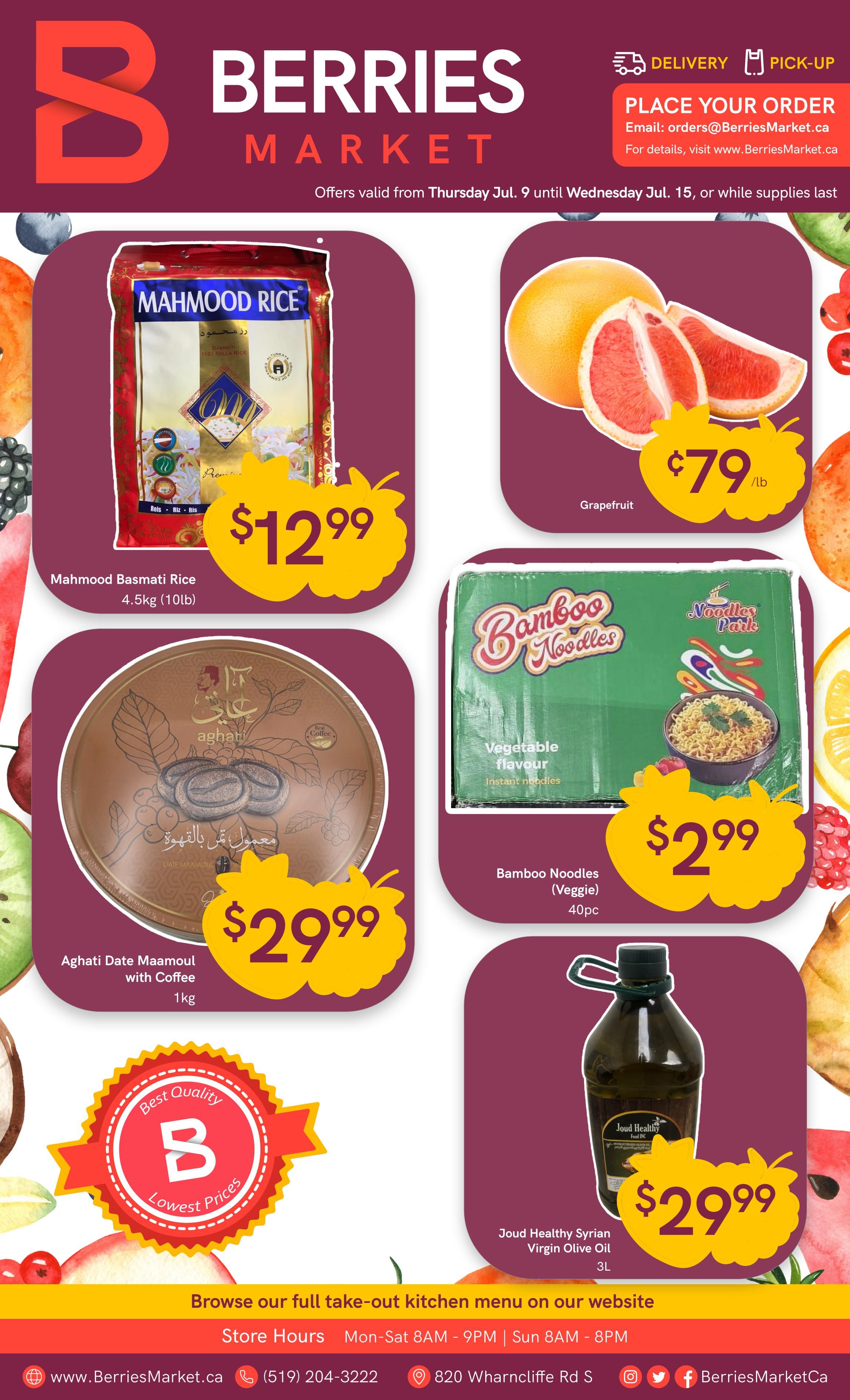 Berries Market Flyer July 9 to 15