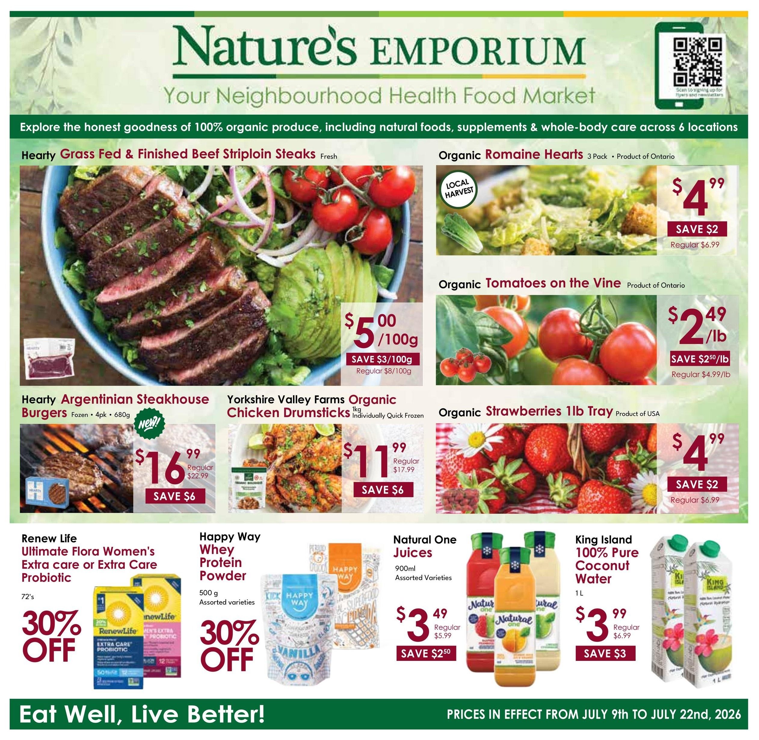 Nature's Emporium Bi-Weekly Flyer July 9 to 22