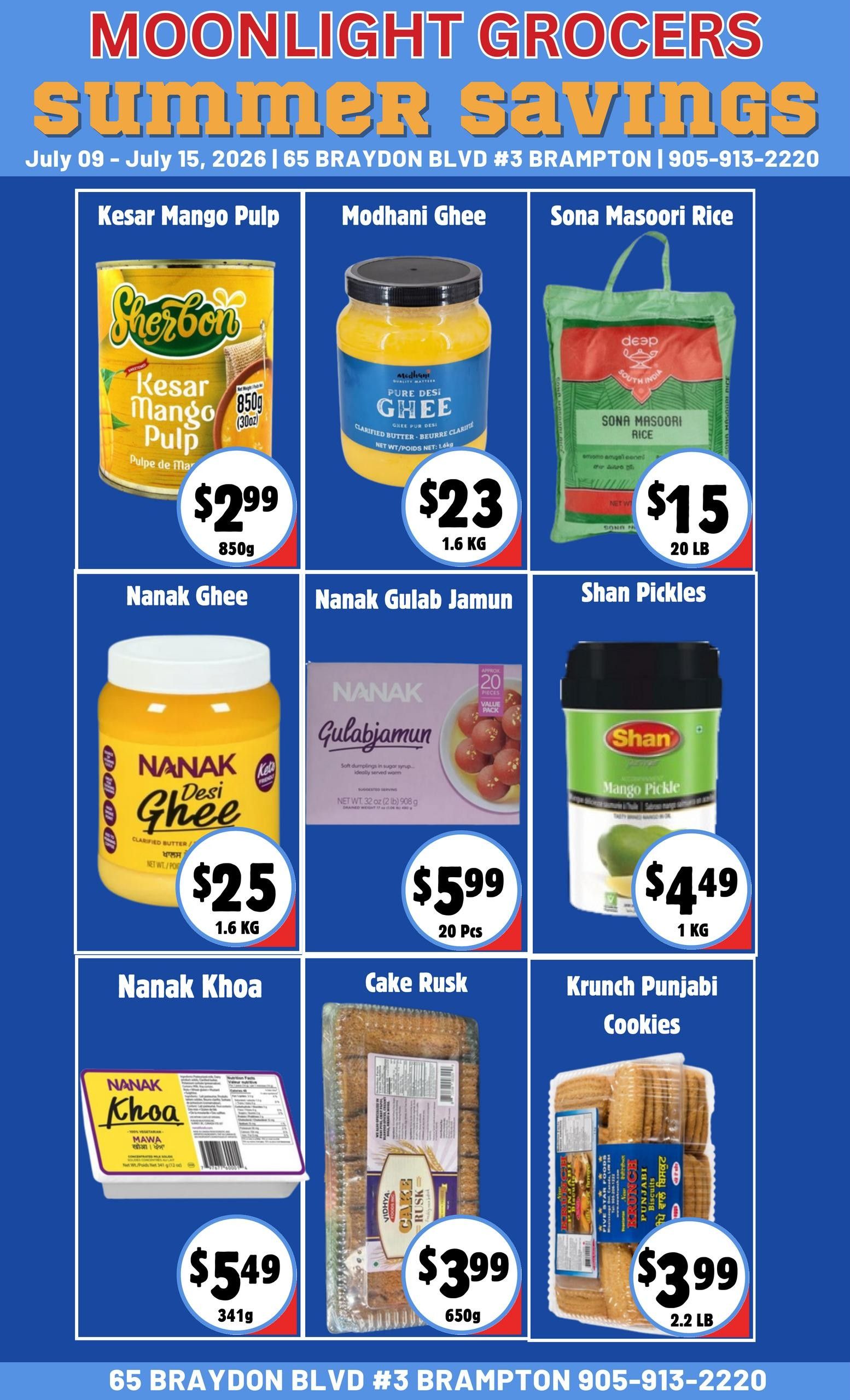 Moonlight Grocers Flyer July 9 to 15