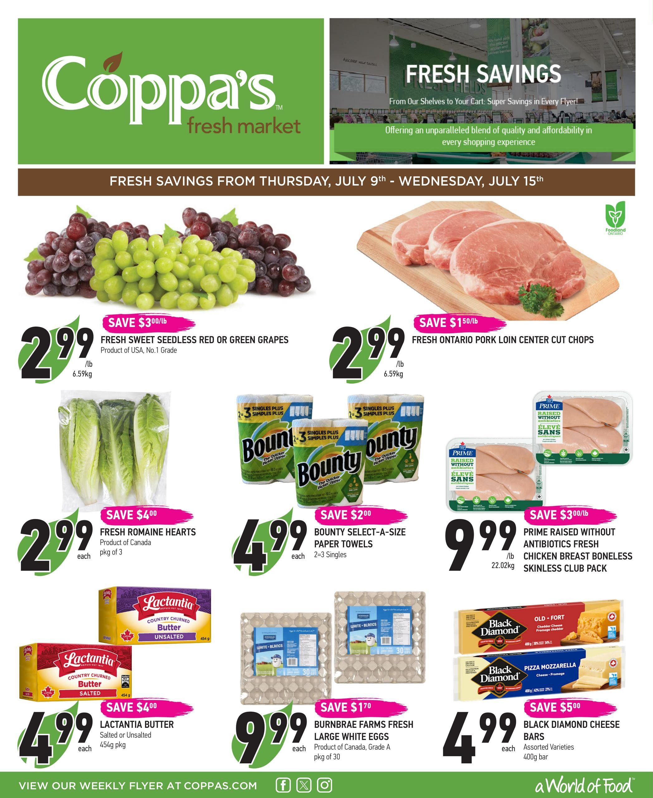 Coppa's Fresh Market Flyer July 9 to 15