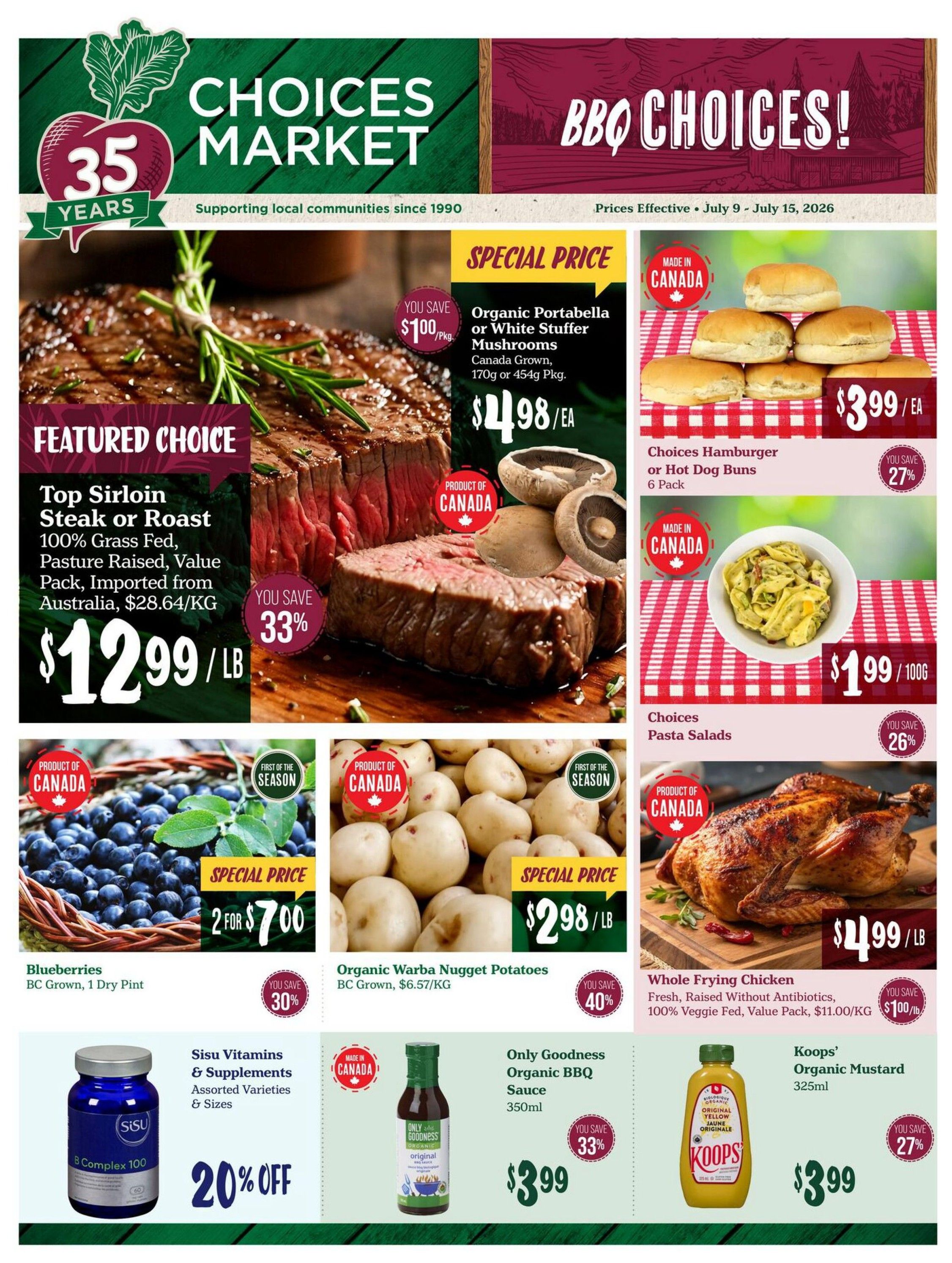 Choices Market Flyer July 9 to 15 
