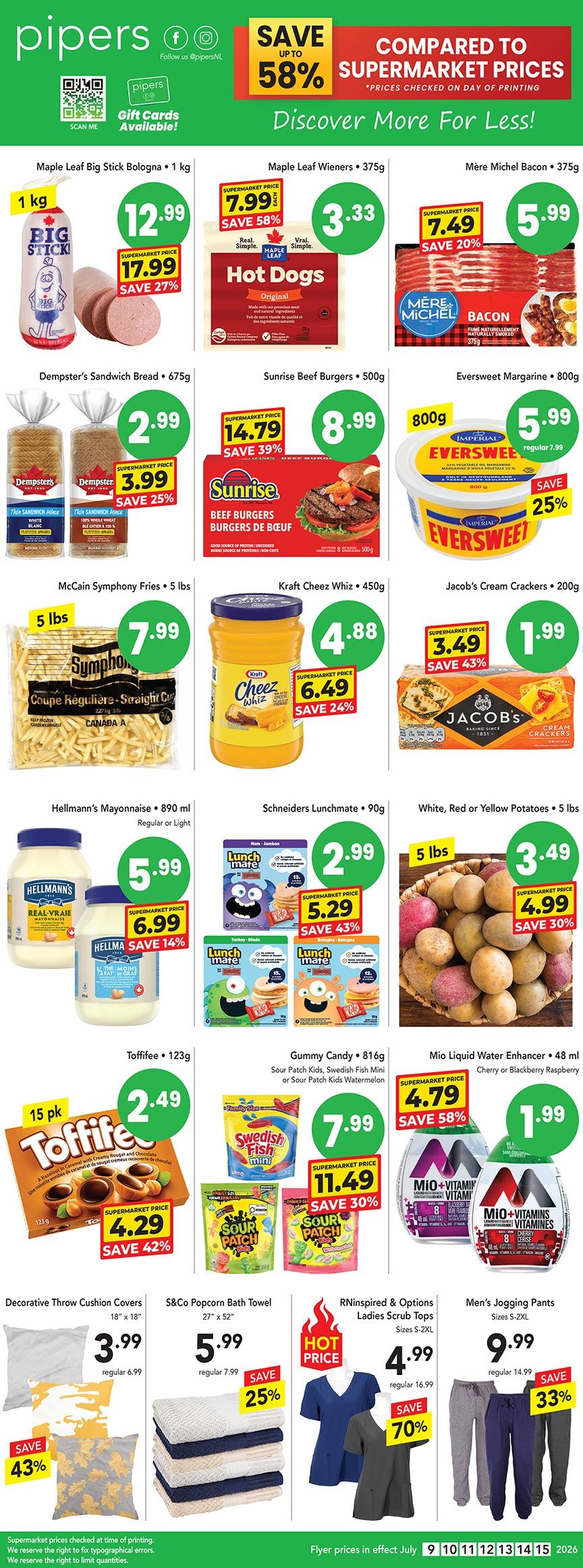 Pipers Superstore Flyer July 9 to 15