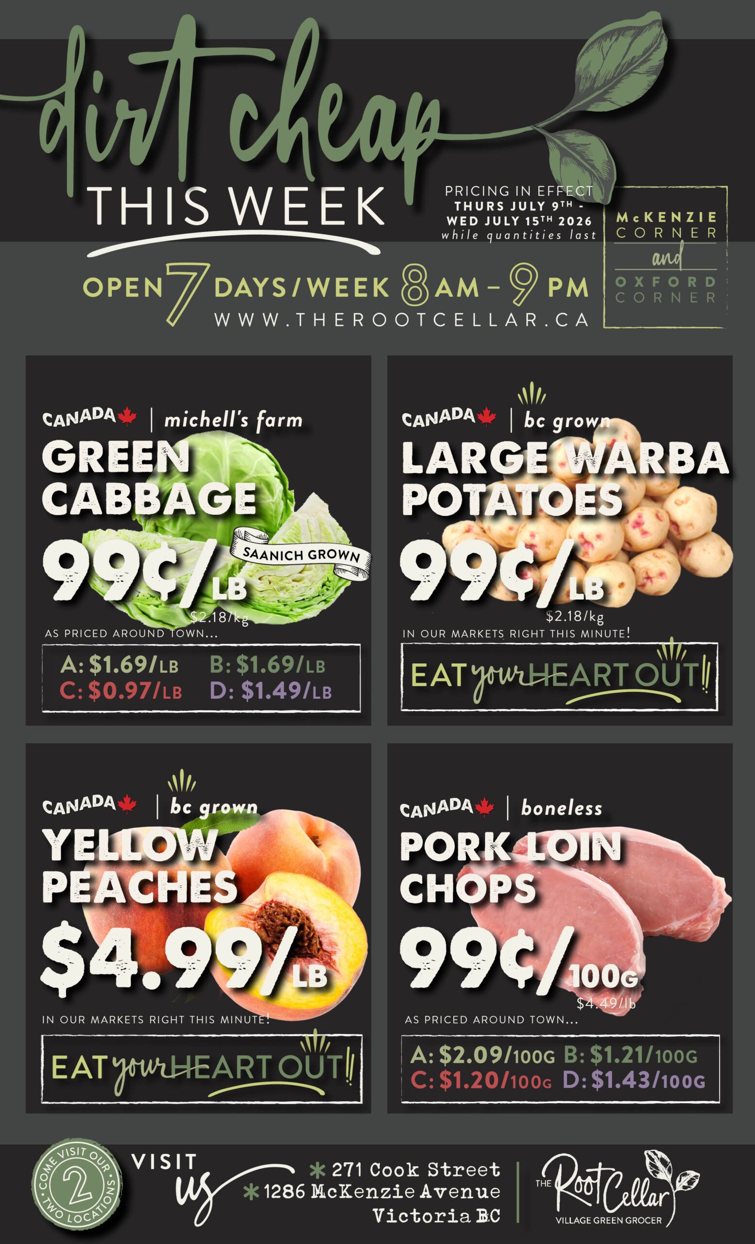 The Root Cellar Flyer July 9 to 15