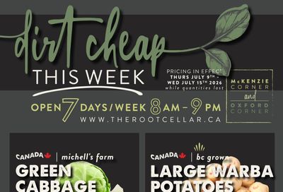 The Root Cellar Flyer July 9 to 15
