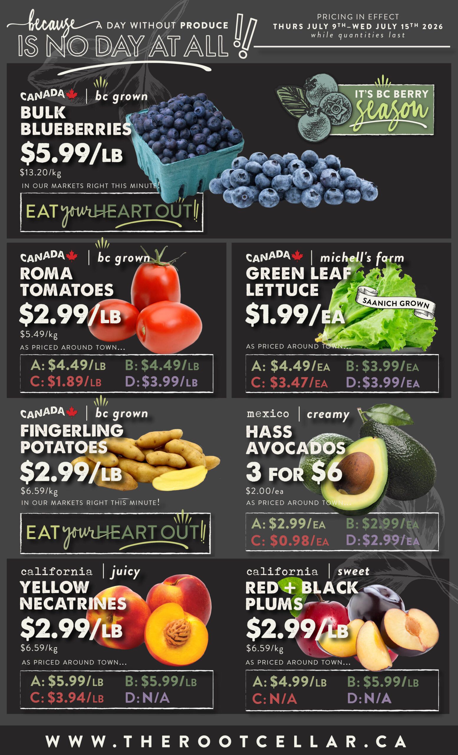 The Root Cellar Flyer July 9 to 15