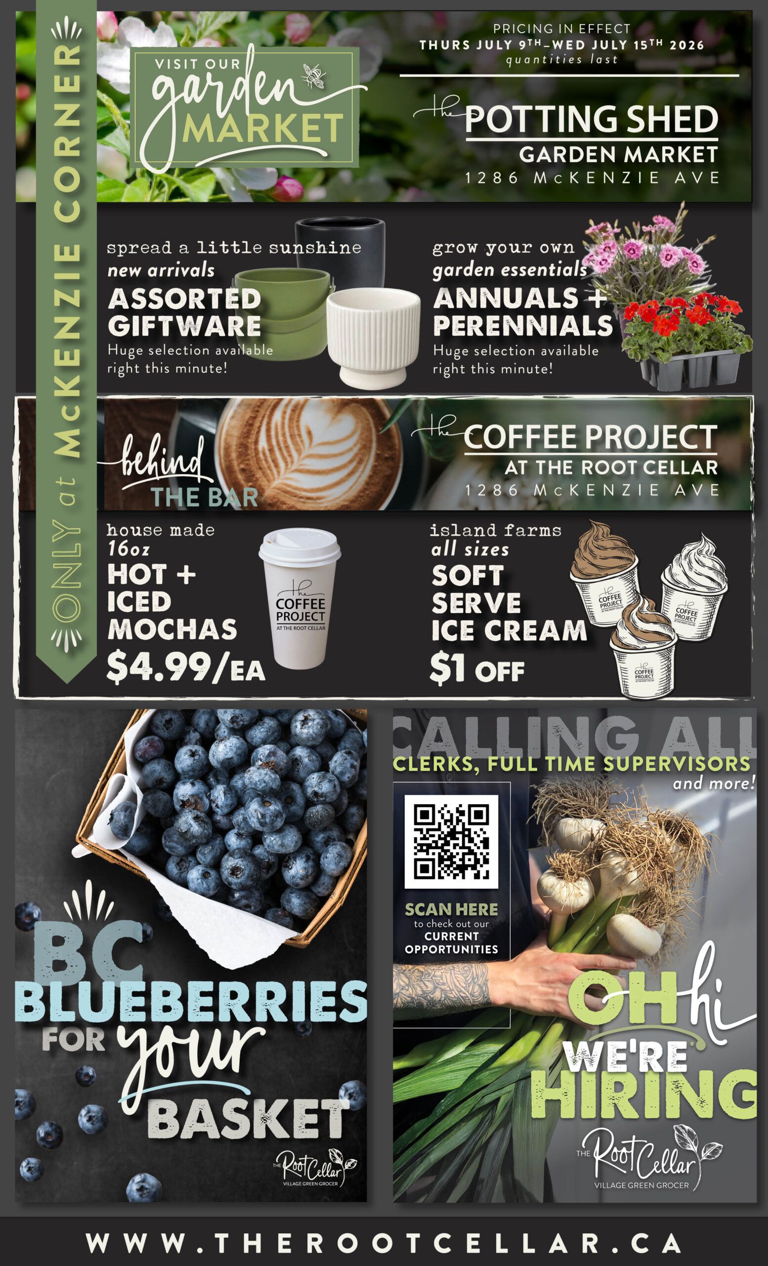 The Root Cellar Flyer July 9 to 15