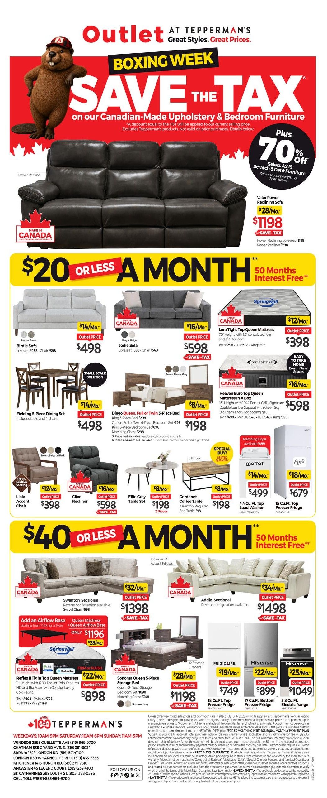 Tepperman's Flyer July 10 to 16