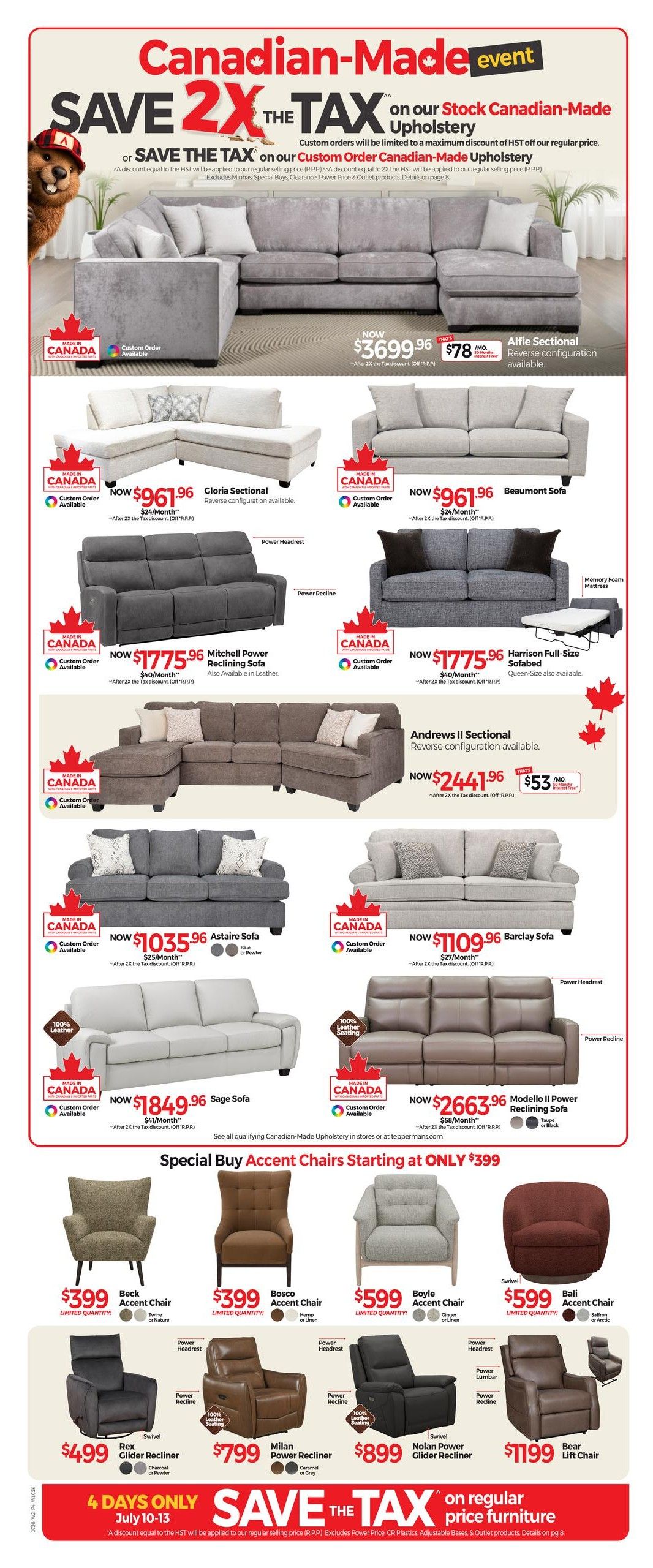 Tepperman's Flyer July 10 to 16