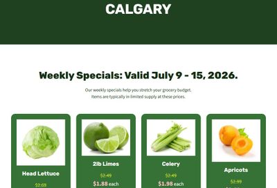 H&W Produce Flyer July 9 to 15