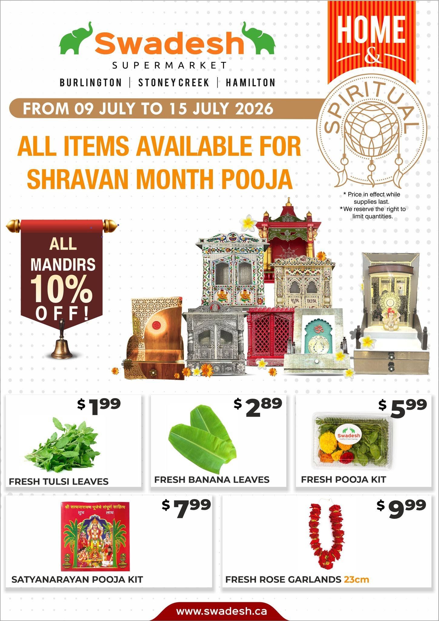 Swadesh Supermarket Flyer July 9 to 15