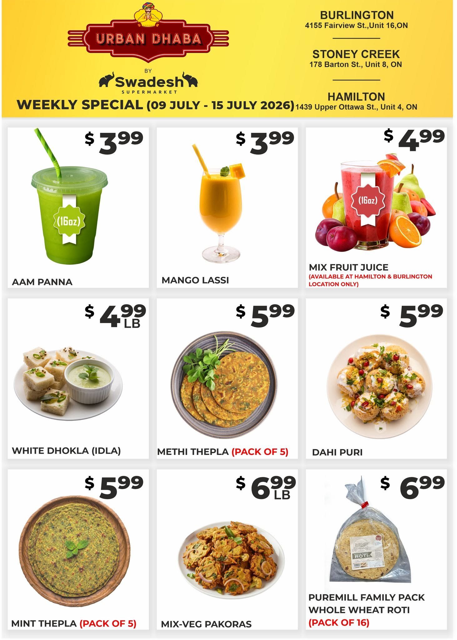 Swadesh Supermarket Flyer July 9 to 15