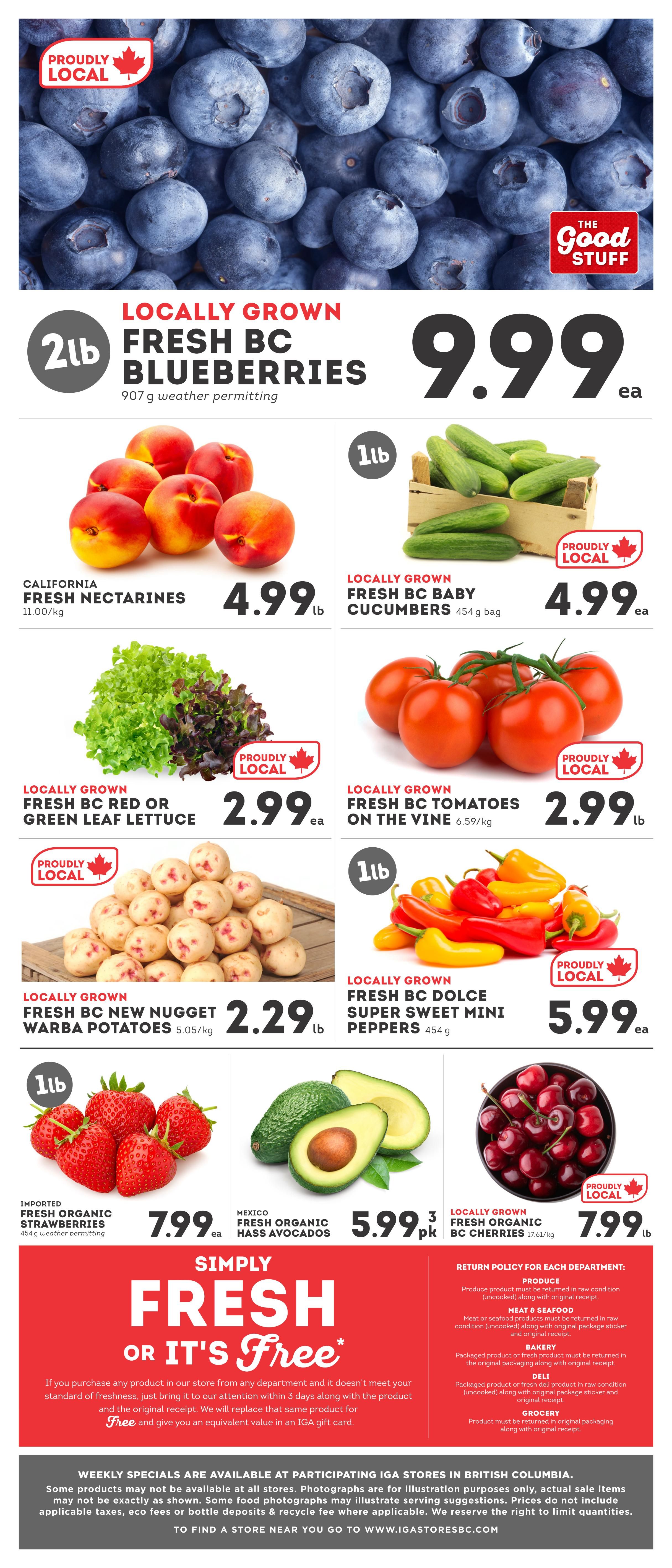 IGA Stores of BC Flyer July 10 to 16