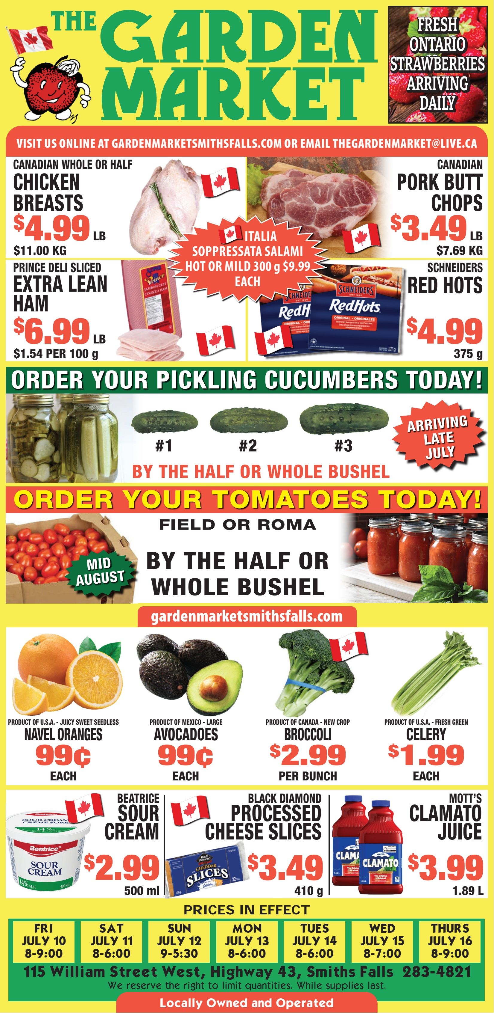 The Garden Market Flyer July 10 to 16