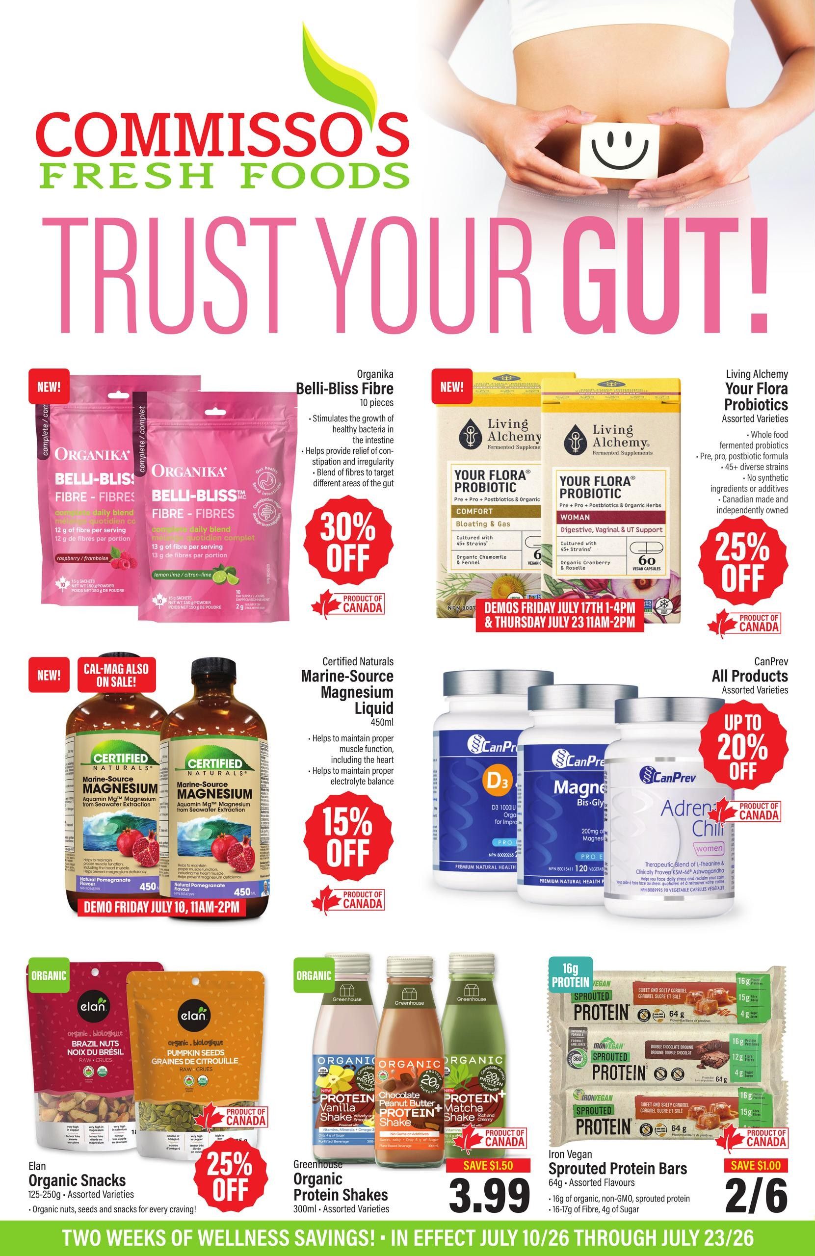 Commisso's Fresh Foods Wellness Flyer July 10 to 23