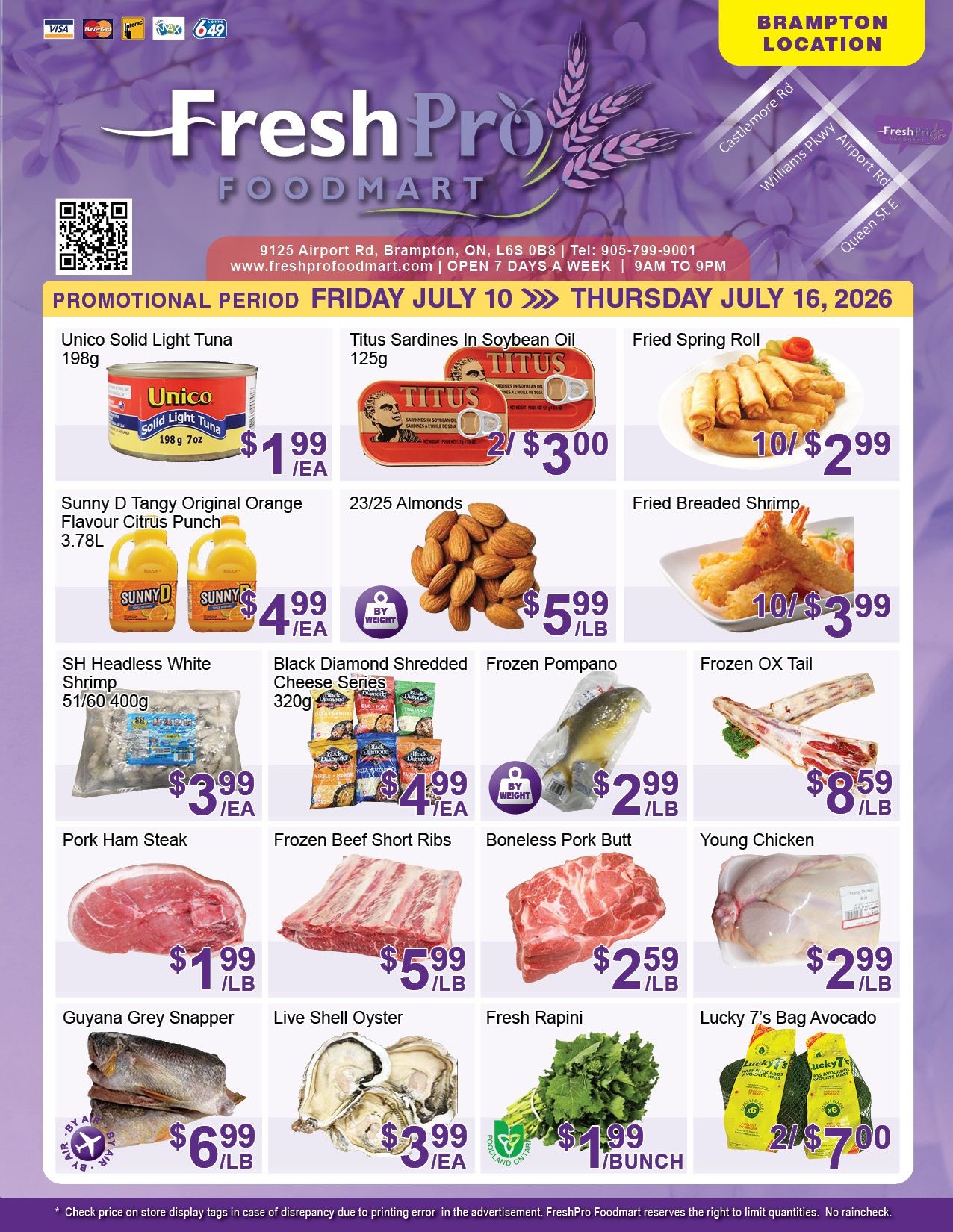 FreshPro Foodmart (Brampton) Flyer July 10 to 16