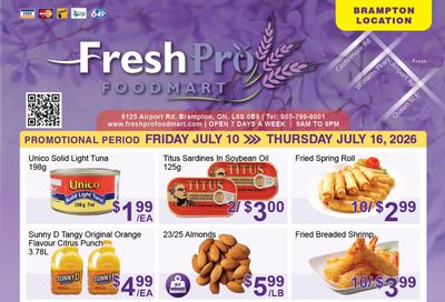 FreshPro Foodmart (Brampton) Flyer July 10 to 16