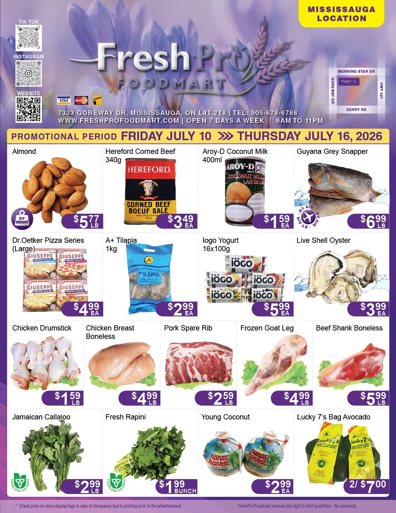 FreshPro Foodmart (Mississauga) Flyer July 10 to 16