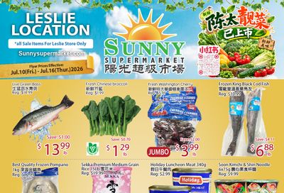 Sunny Supermarket (Leslie) Flyer July 10 to 16