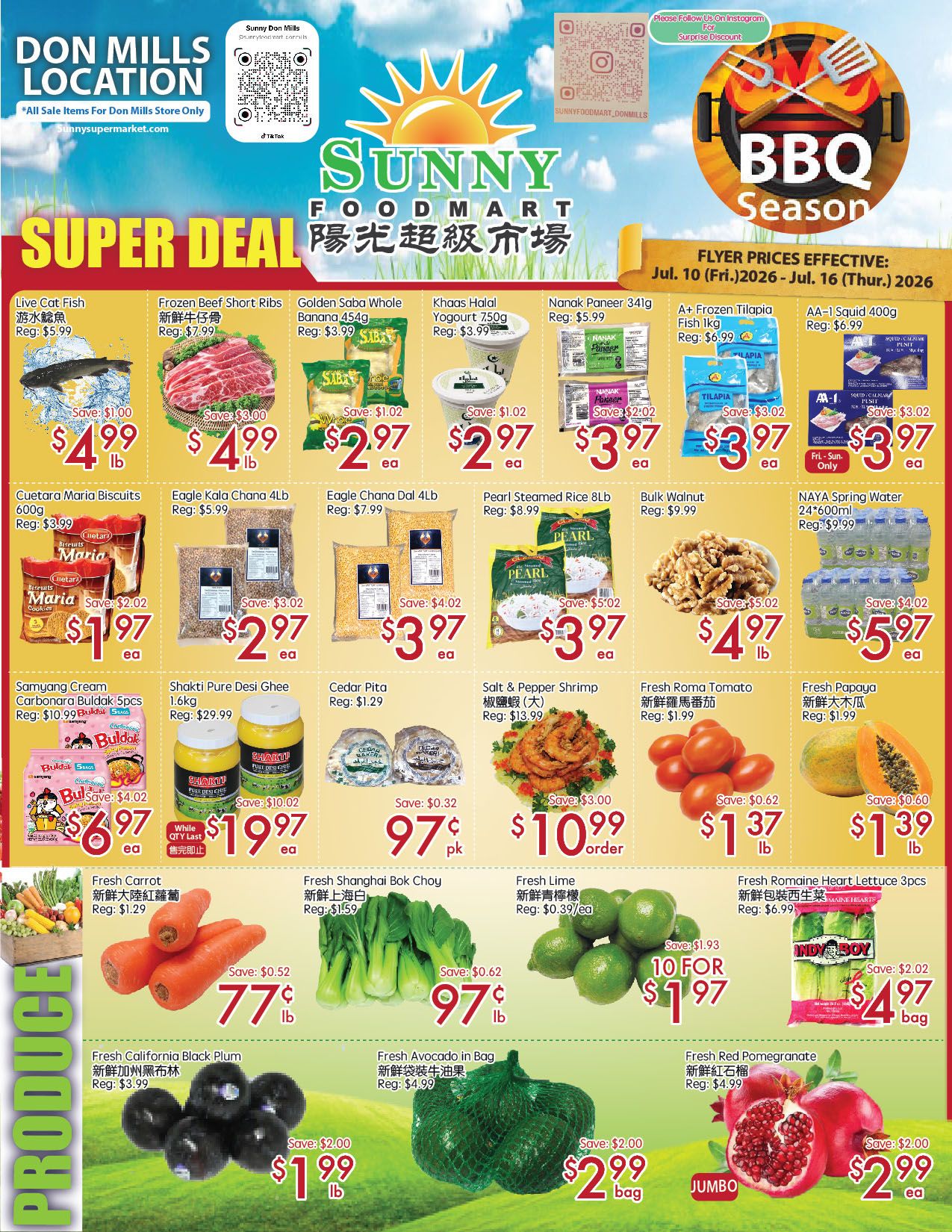 Sunny Foodmart (Don Mills) Flyer July 10 to 16